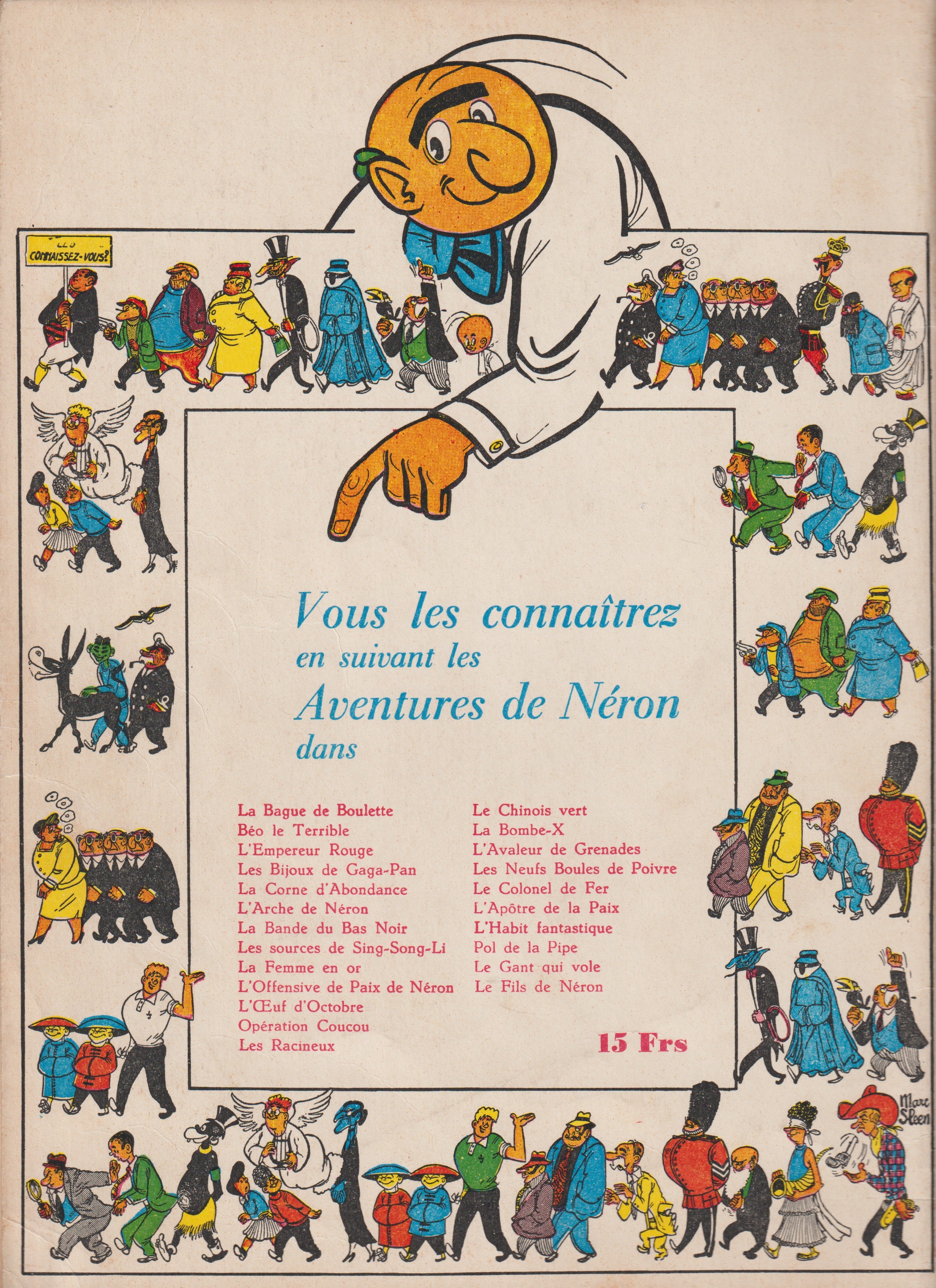 Cómic - Las aventuras de Neron - El pequeño cofre canario - Tomo 27 - Marc Sleen - EO - 1960 - TTBE - Editions du Samedi