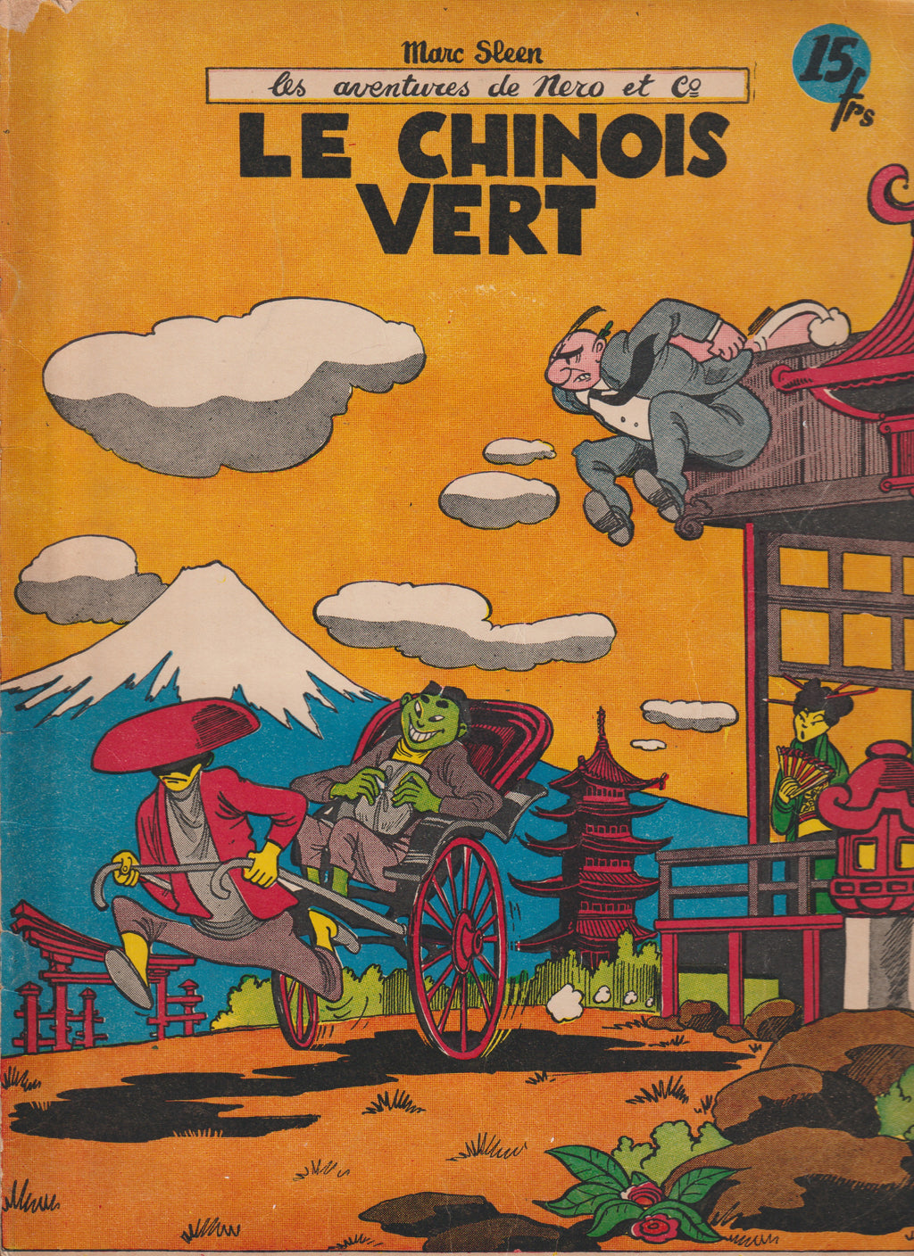 Bd - Les aventures de Neron - Le chinois vert - Tome 13 - Marc Sleen - EO - 1957 - TTBE - Editions du Samedi