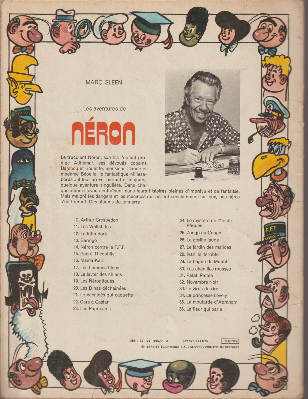 Comic book - The Adventures of Nero - The Talking Flower - Volume 36 (Erasmus) - Marc Sleen - First Edition - 1974 - Very Very Good Condition - Editions Erasmes