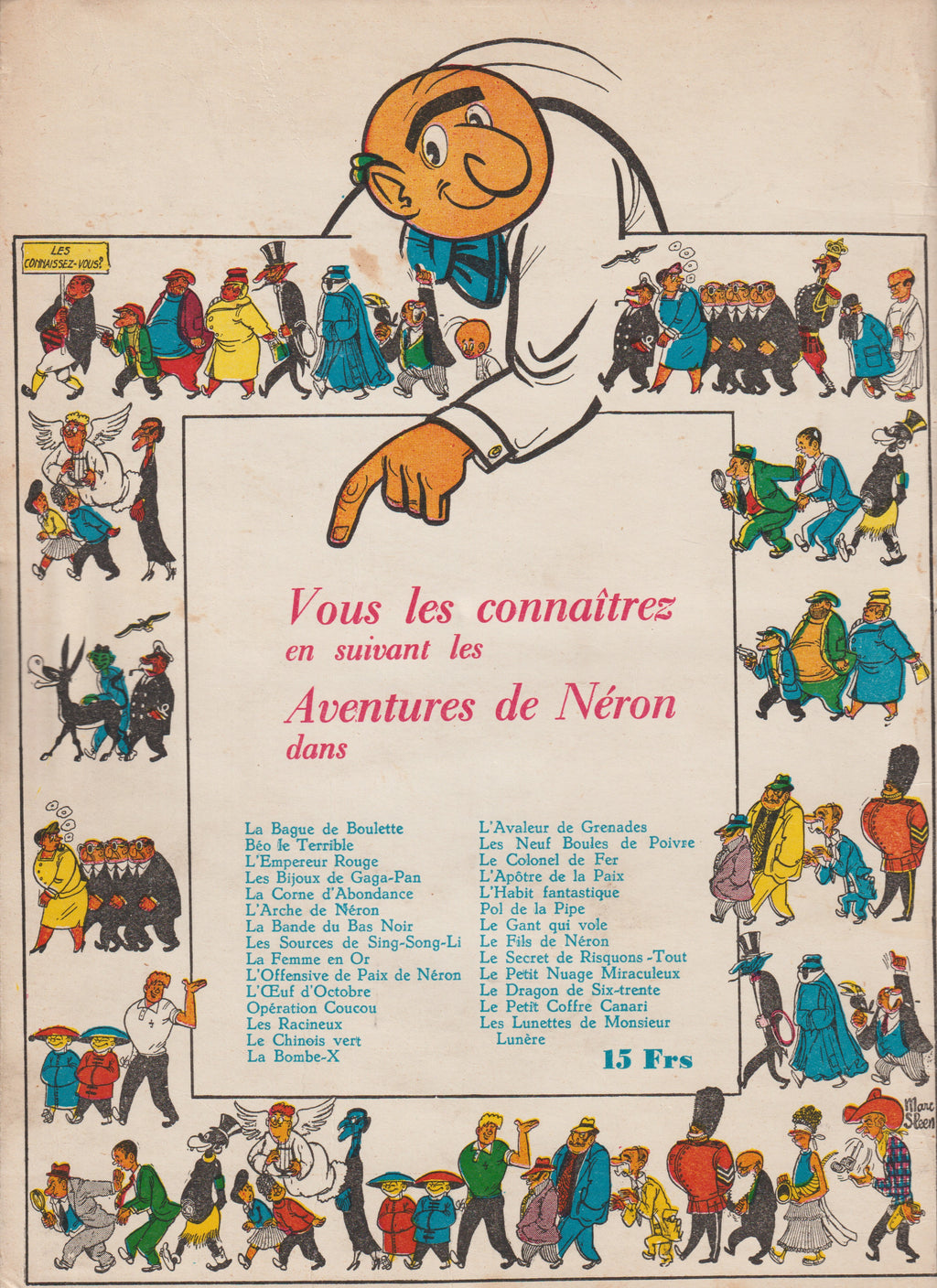 Bd - Les aventures de Neron - Les Nérovingiens - Tome 30 - Marc Sleen - EO - 1961 - TTBE - Editions du Samedi
