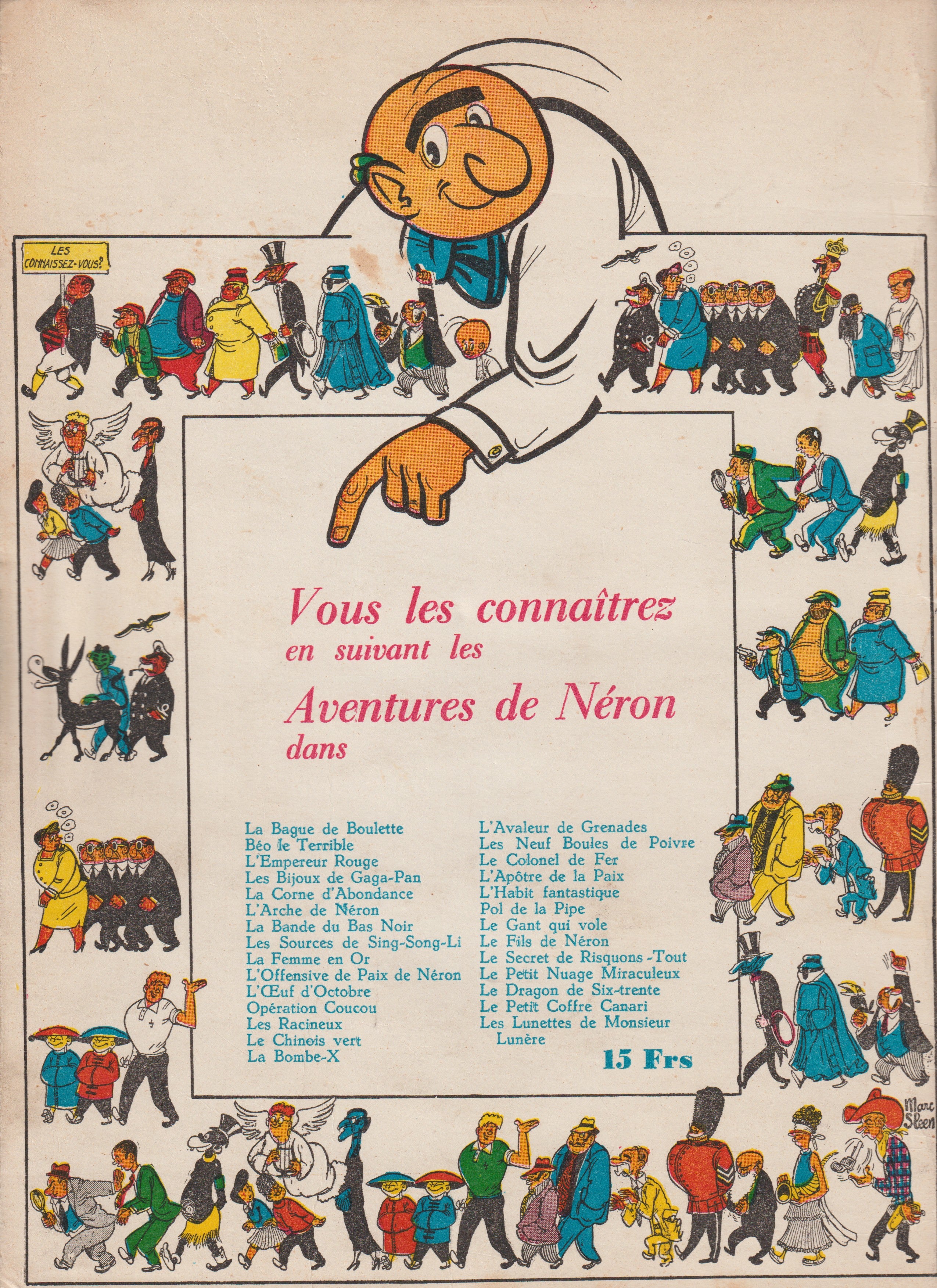 Bd - Les aventures de Neron - Les Nérovingiens - Tome 30 - Marc Sleen - EO - 1961 - TTBE - Editions du Samedi