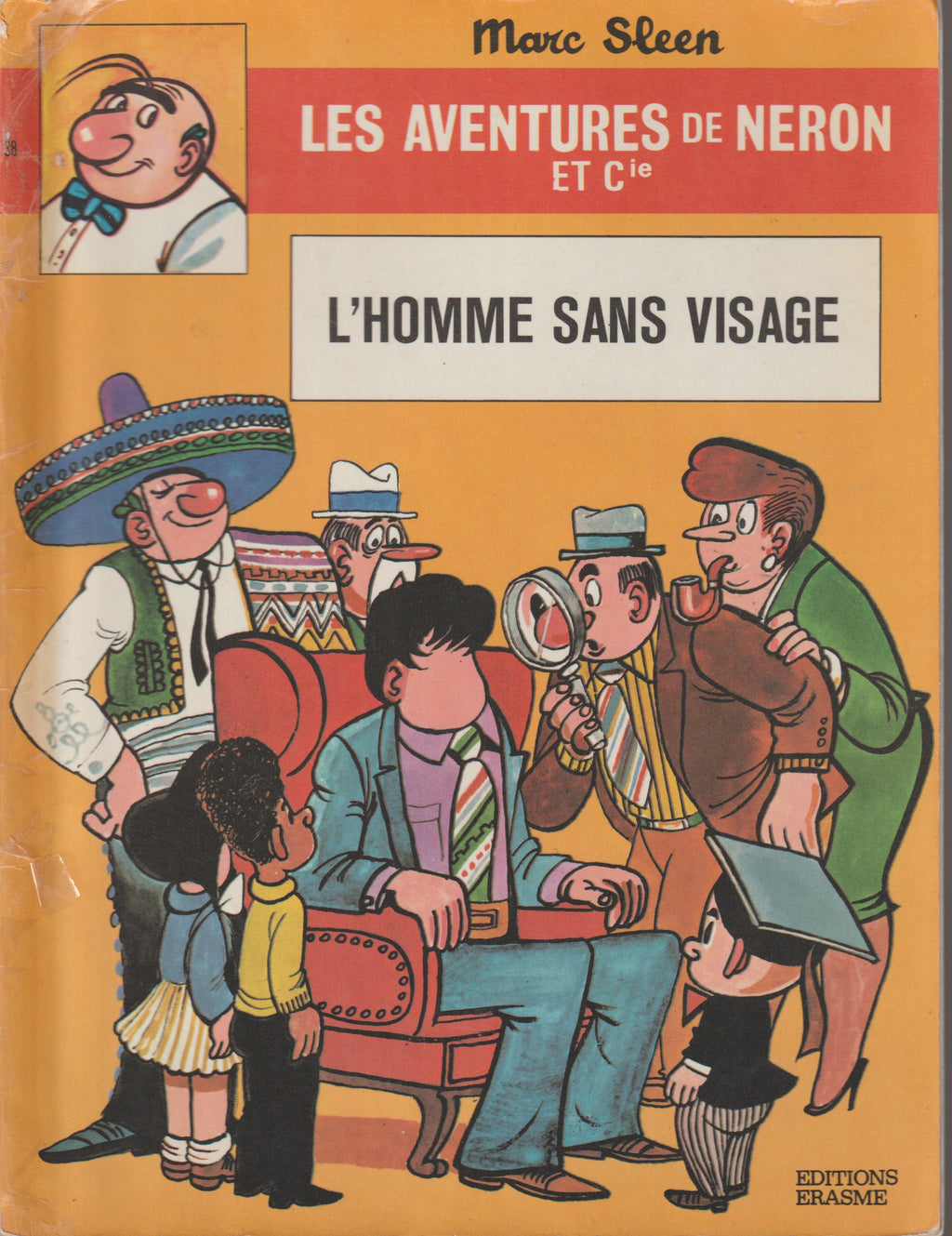 Bd - Les aventures de Neron - L'homme sans visage - Tome 38 (Erasmes) - Marc Sleen - EO - 1979 - TTBE - Editions Erasmes