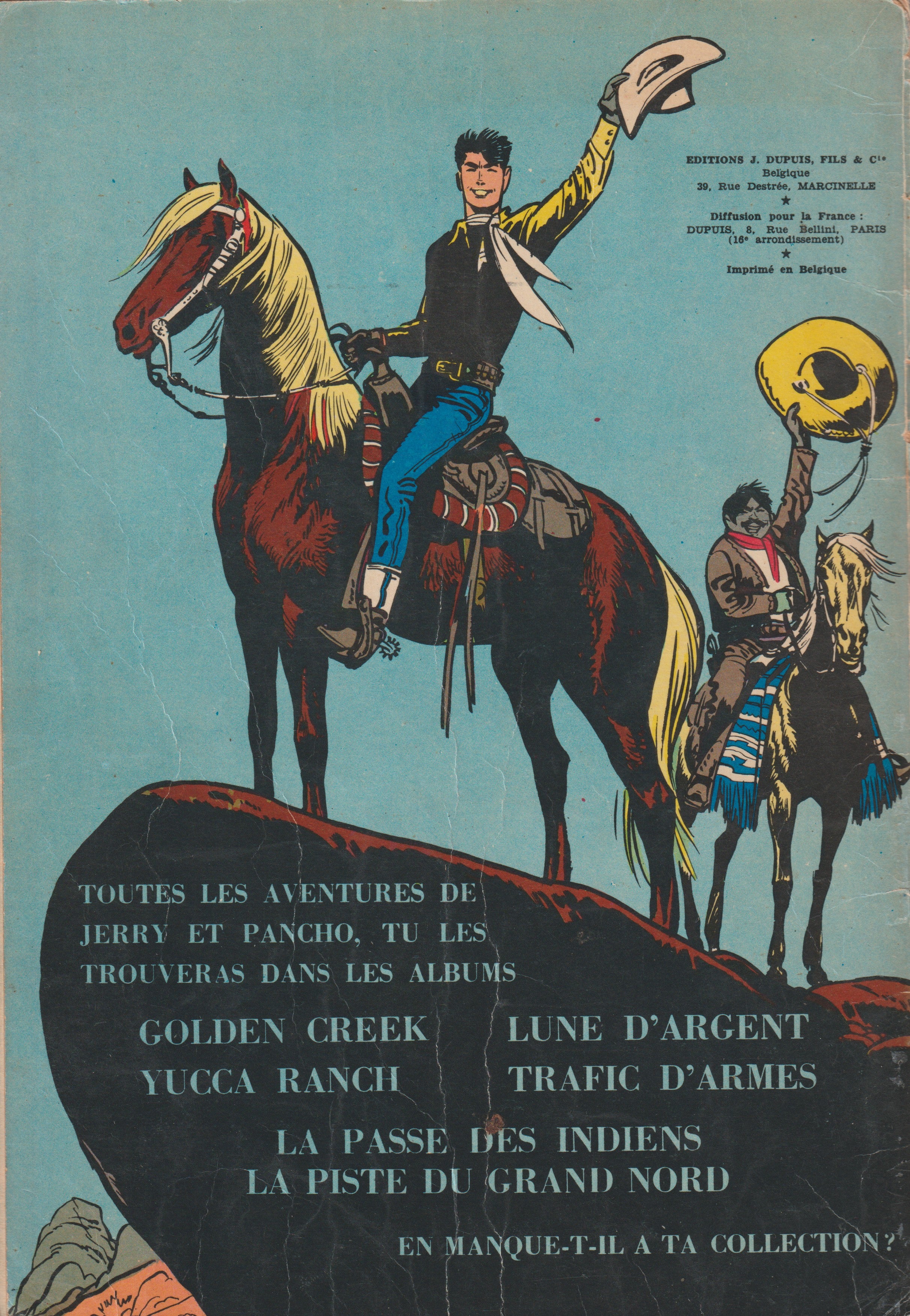 BD  Jerry Spring - Le ranch de la malchance - N°7 - EO- Souple -1959 - BE- Jijé - Dupuis