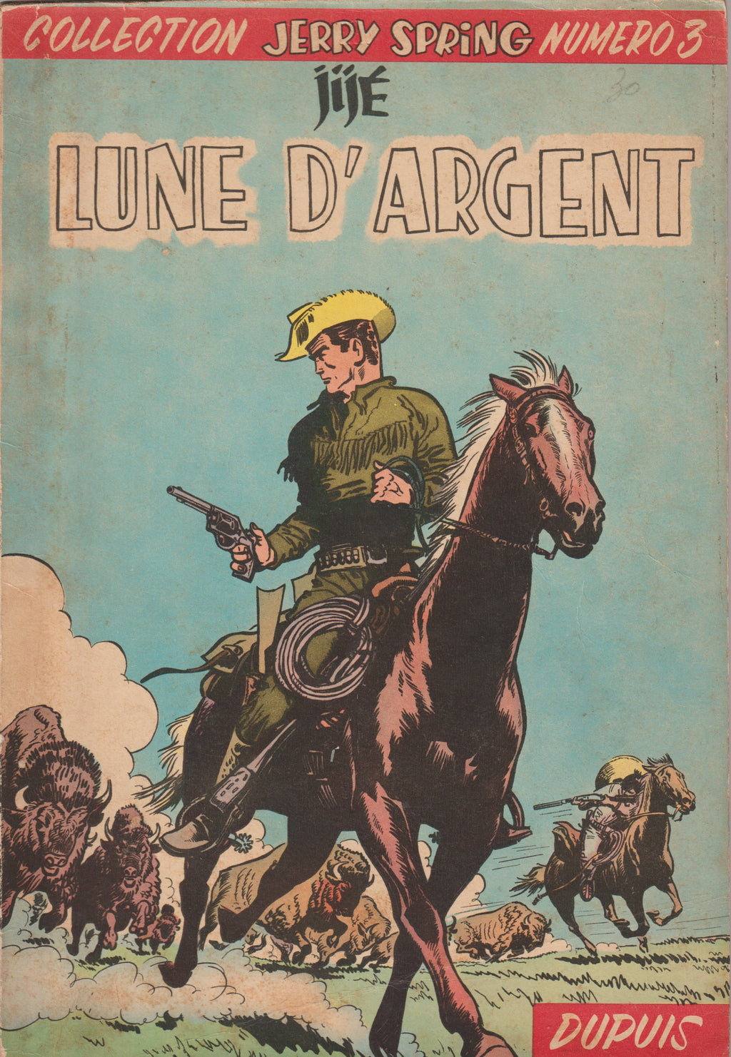 BD  Jerry Spring - La lune d'argent - N°3 - EO- Souple -1956- TBE- Jijé - Dupuis