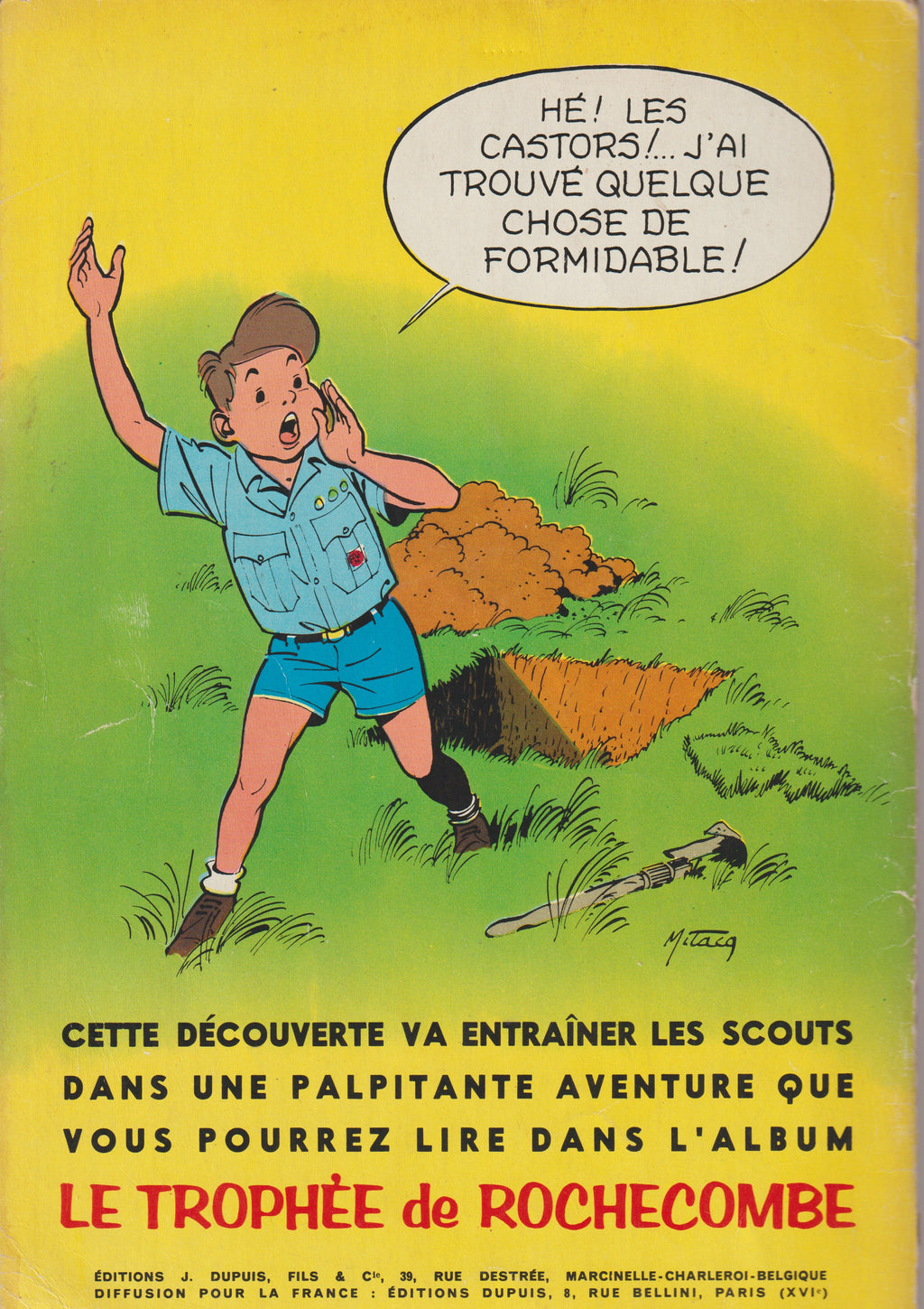 Bd - La patrouille des castors - La bouteille à la mer - Tome 5 - Mitacq - EO - 1959 - BE - Dupuis