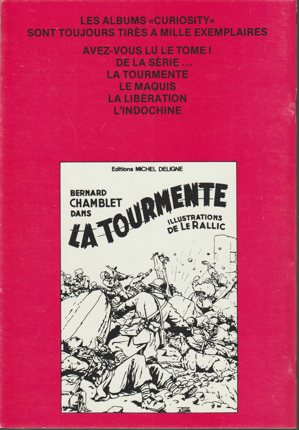 Bd - Bernard Chamblet - Le maquis - Le Rallic- RE - 1976 - EN - Editions Michel Deligne