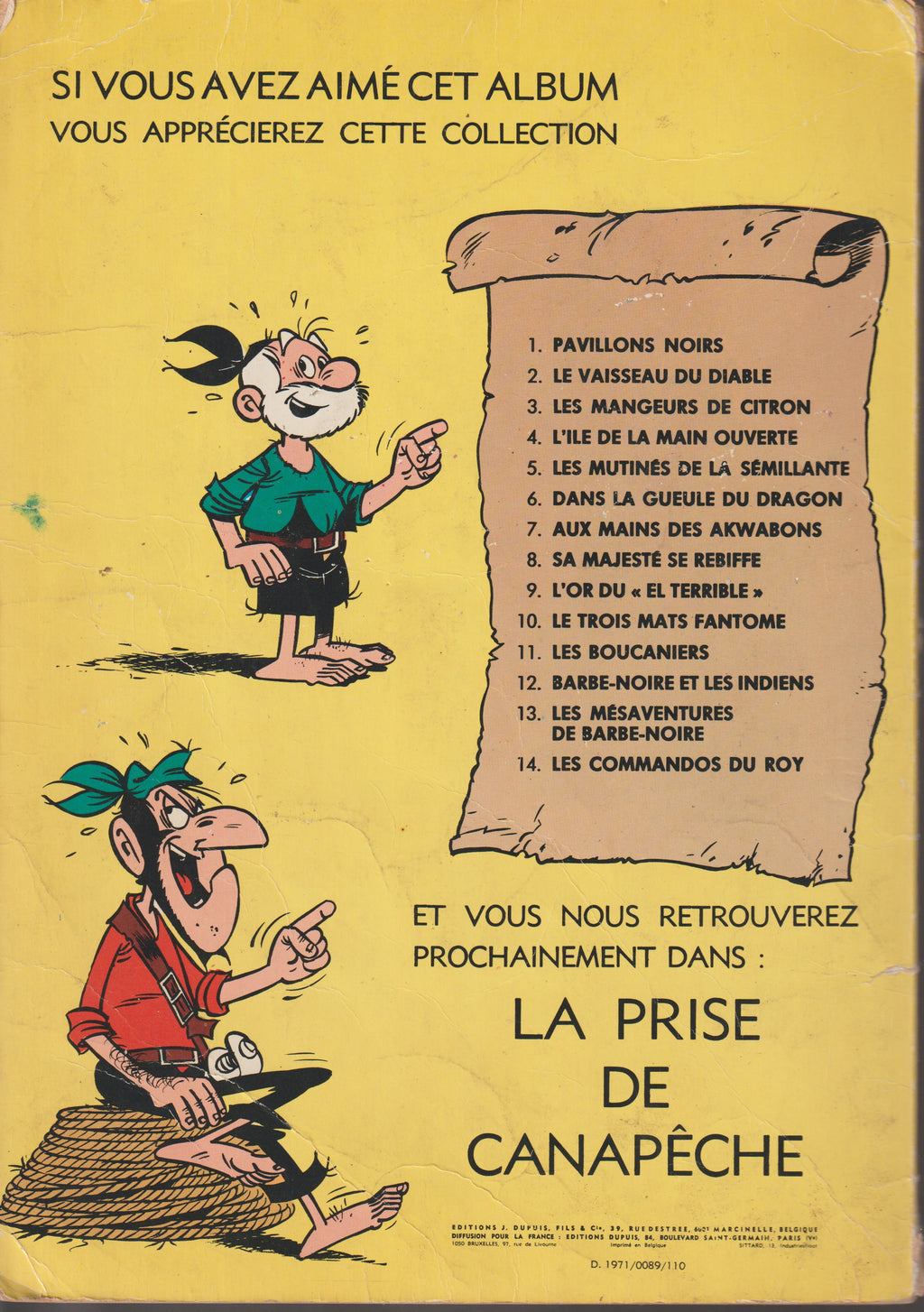Le vieux Nick- Barbe noire aubergiste - Tome 15- EO -1971- EM - Dupuis
