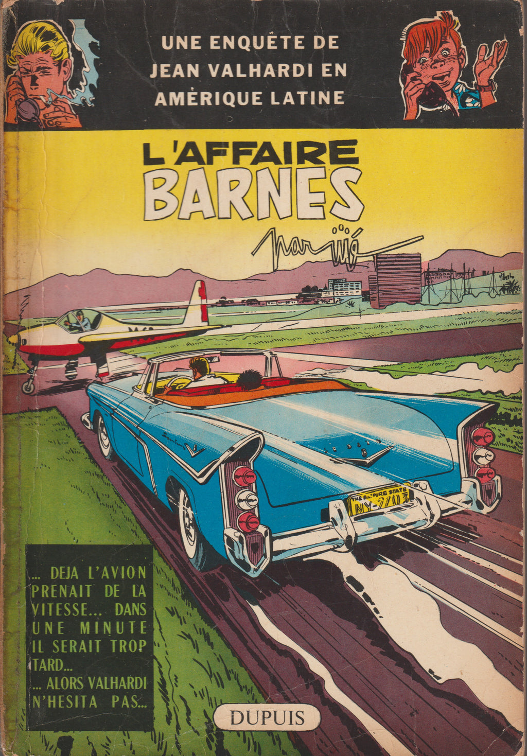 Bd - Les aventures de Jean Valhardi - L'affaires Barnes - Tome 8 - Jijé - EO - 1959 - EM - Dupuis