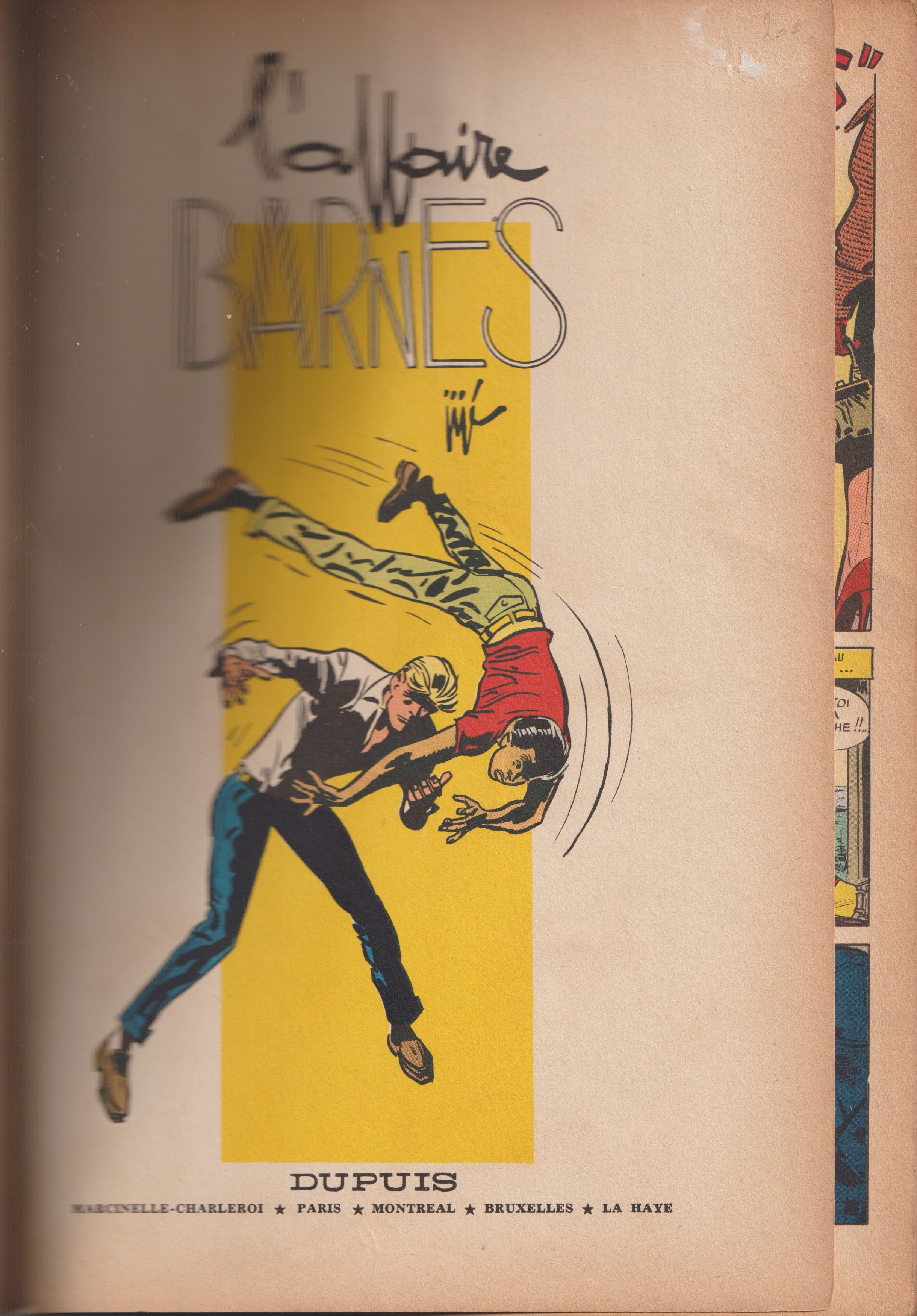 Bd - Les aventures de Jean Valhardi - L'affaires Barnes - Tome 8 - Jijé - EO - 1959 - EM - Dupuis