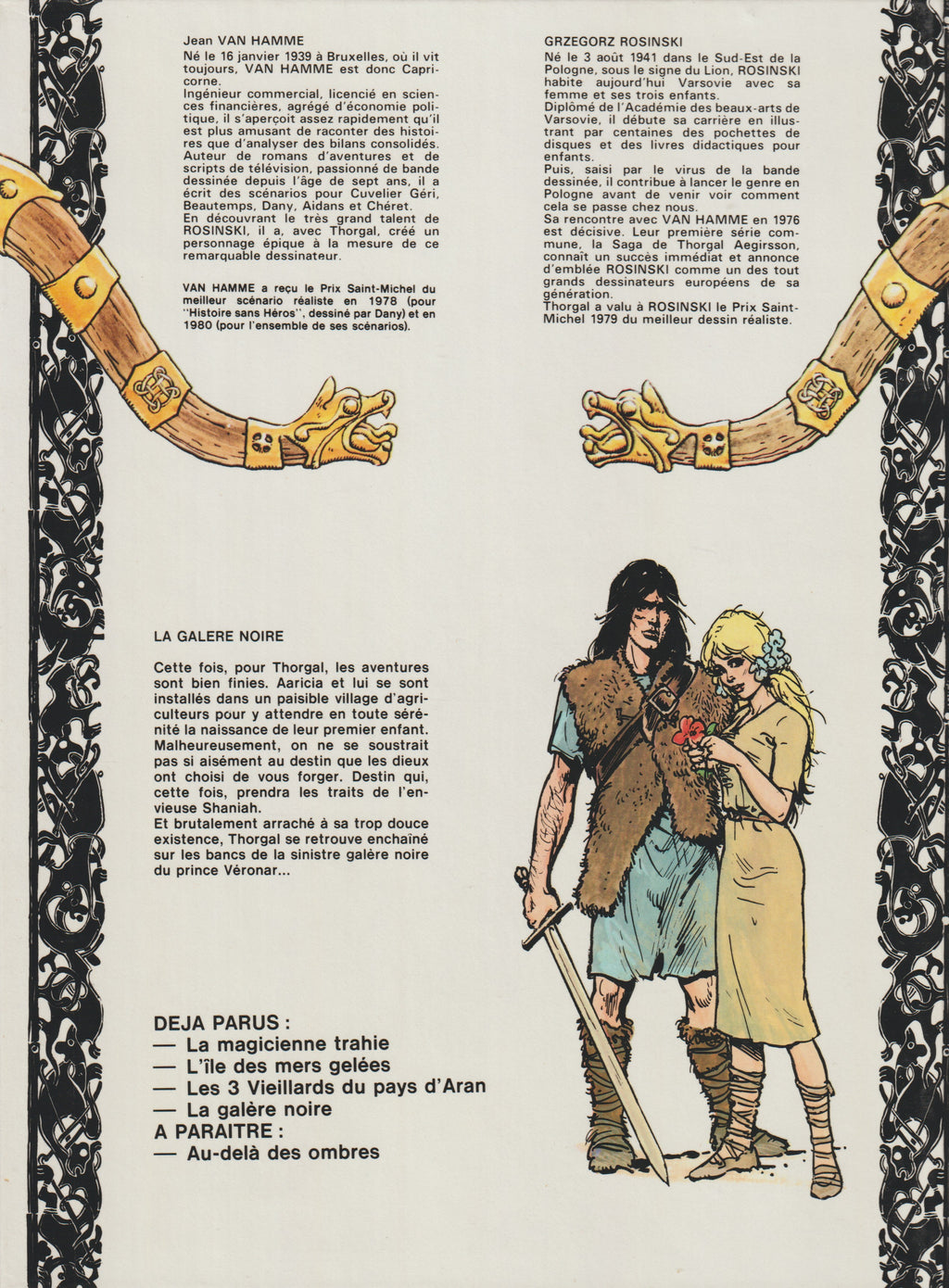 BD  Thorgal  - N°4 - La galère noire - EO - 1982 - TBE - Rosinski