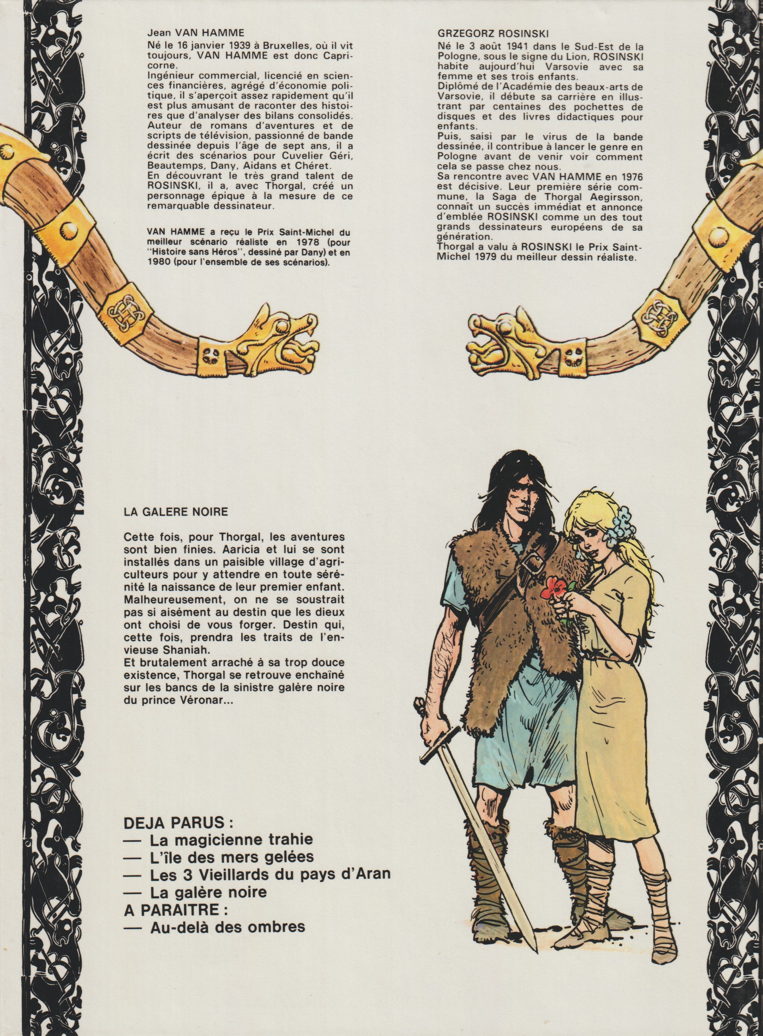BD  Thorgal  - N°4 - La galère noire - EO - 1982 - TBE - Rosinski