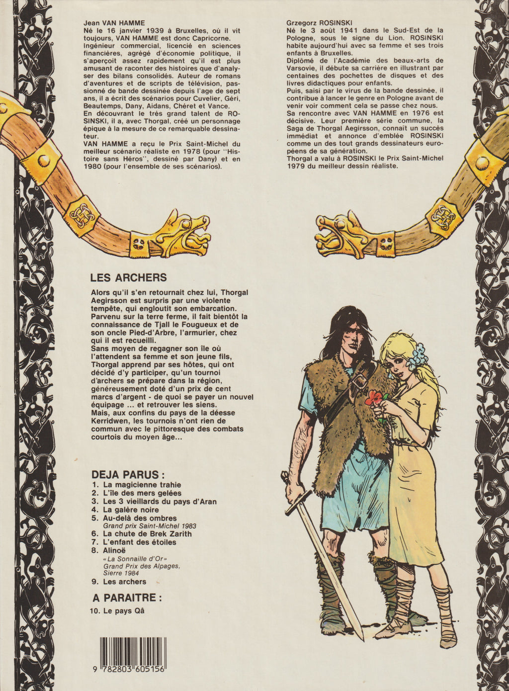 BD  Thorgal  - N°9 - Les archers - EO - 1985 - TBE - Rosinski