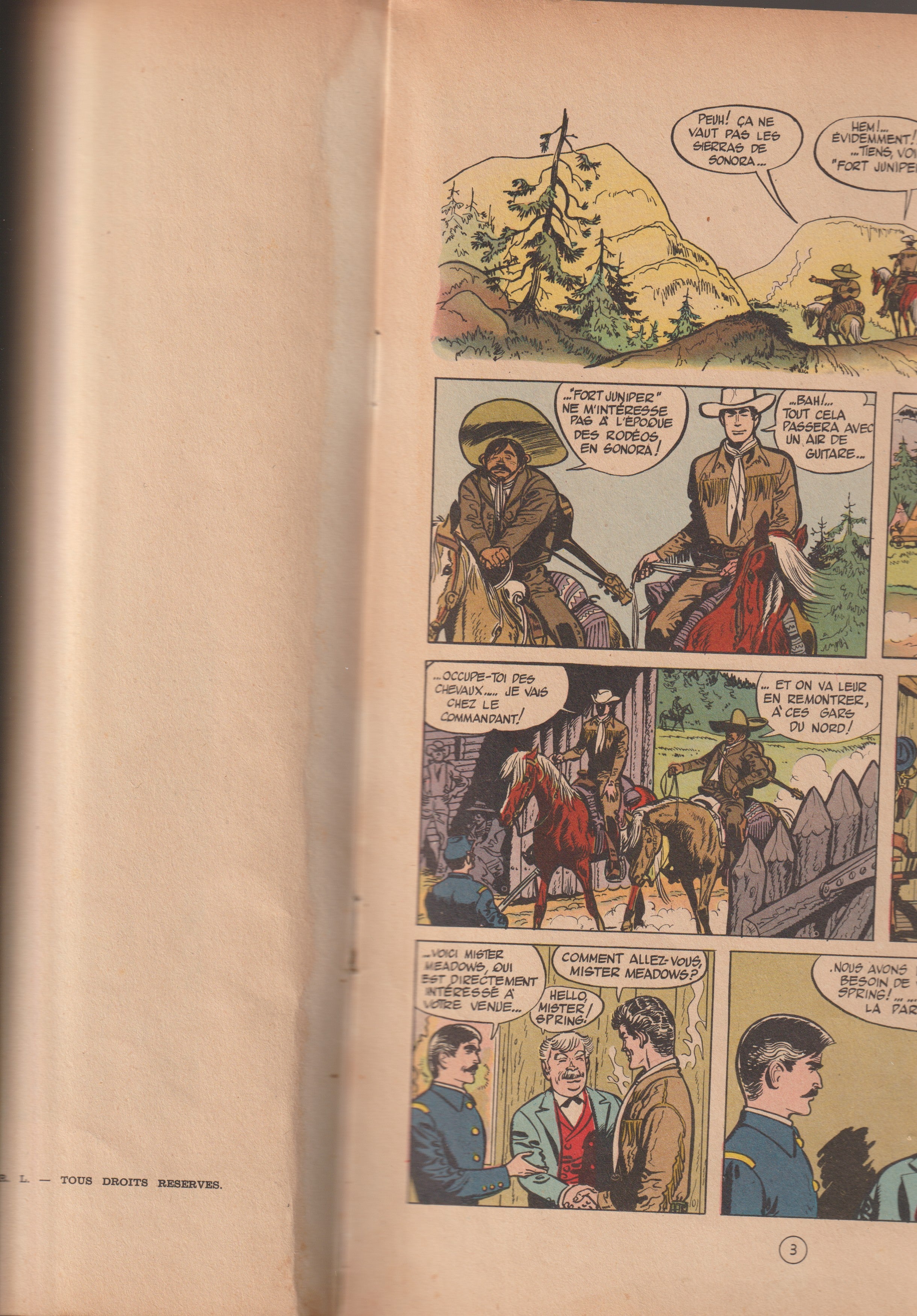 BD  Jerry Spring - Fort Red Stone - N°9 - EO- Souple -1960 - BE- Jijé - Dupuis