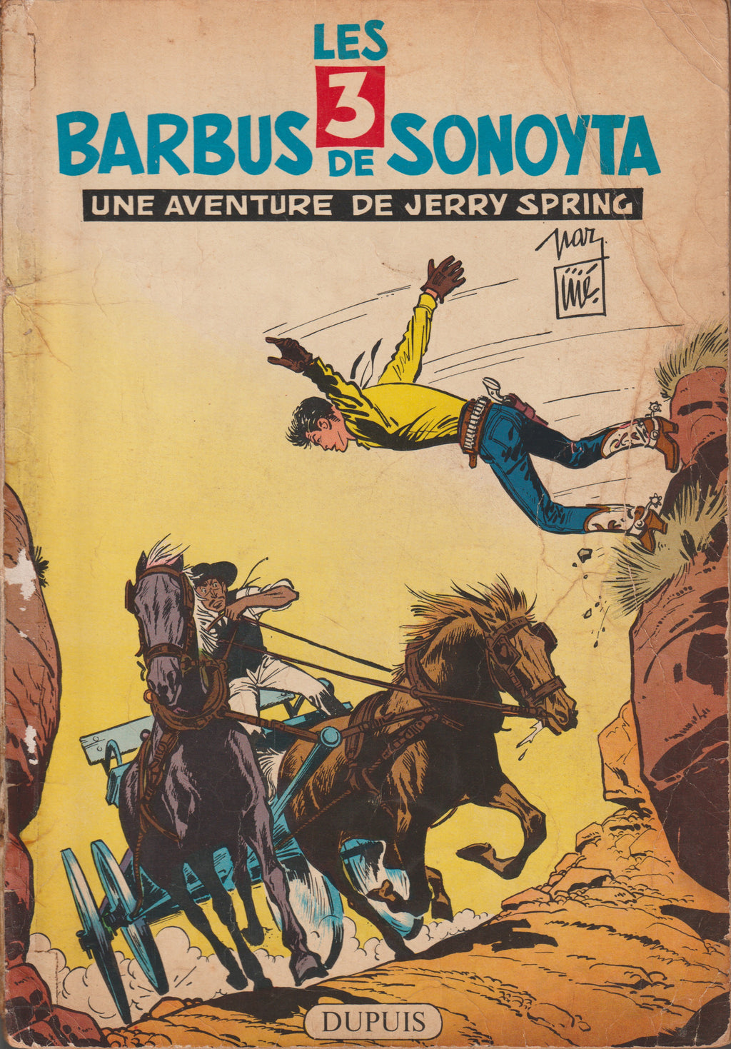 BD  Jerry Spring - Les trois barbus de Sonoyata - N°8 - EO- Souple -1959 -EM- Jijé - Dupuis