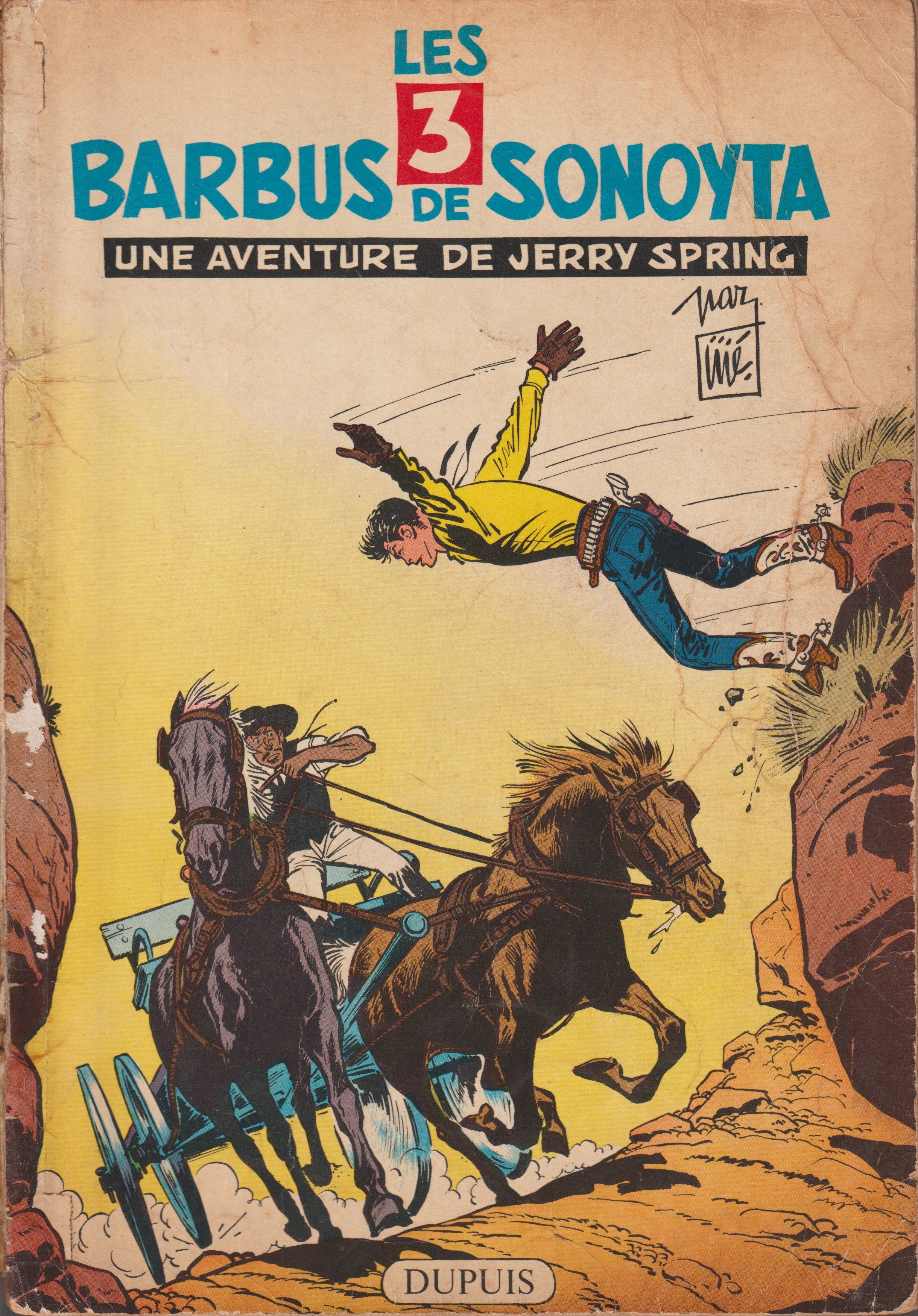BD  Jerry Spring - Les trois barbus de Sonoyata - N°8 - EO- Souple -1959 -EM- Jijé - Dupuis