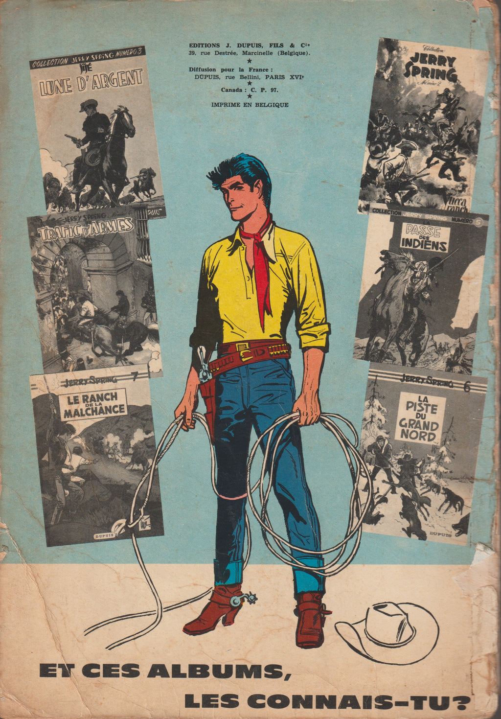 BD  Jerry Spring - Les trois barbus de Sonoyata - N°8 - EO- Souple -1959 -EM- Jijé - Dupuis