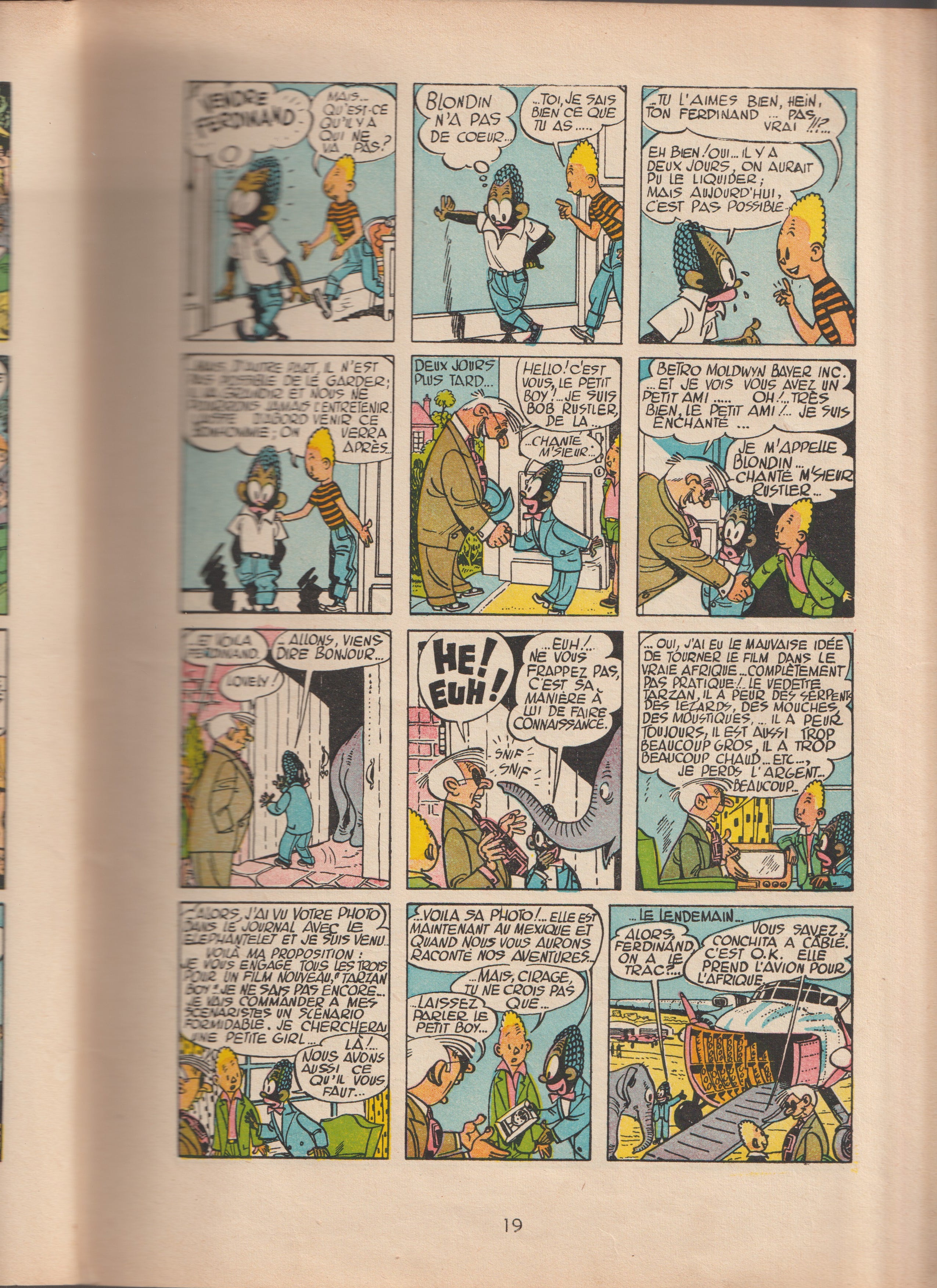 BD  Blondin et Cirage - Silence on tourne - EO - 1954 - BE - Jijé - Dupuis