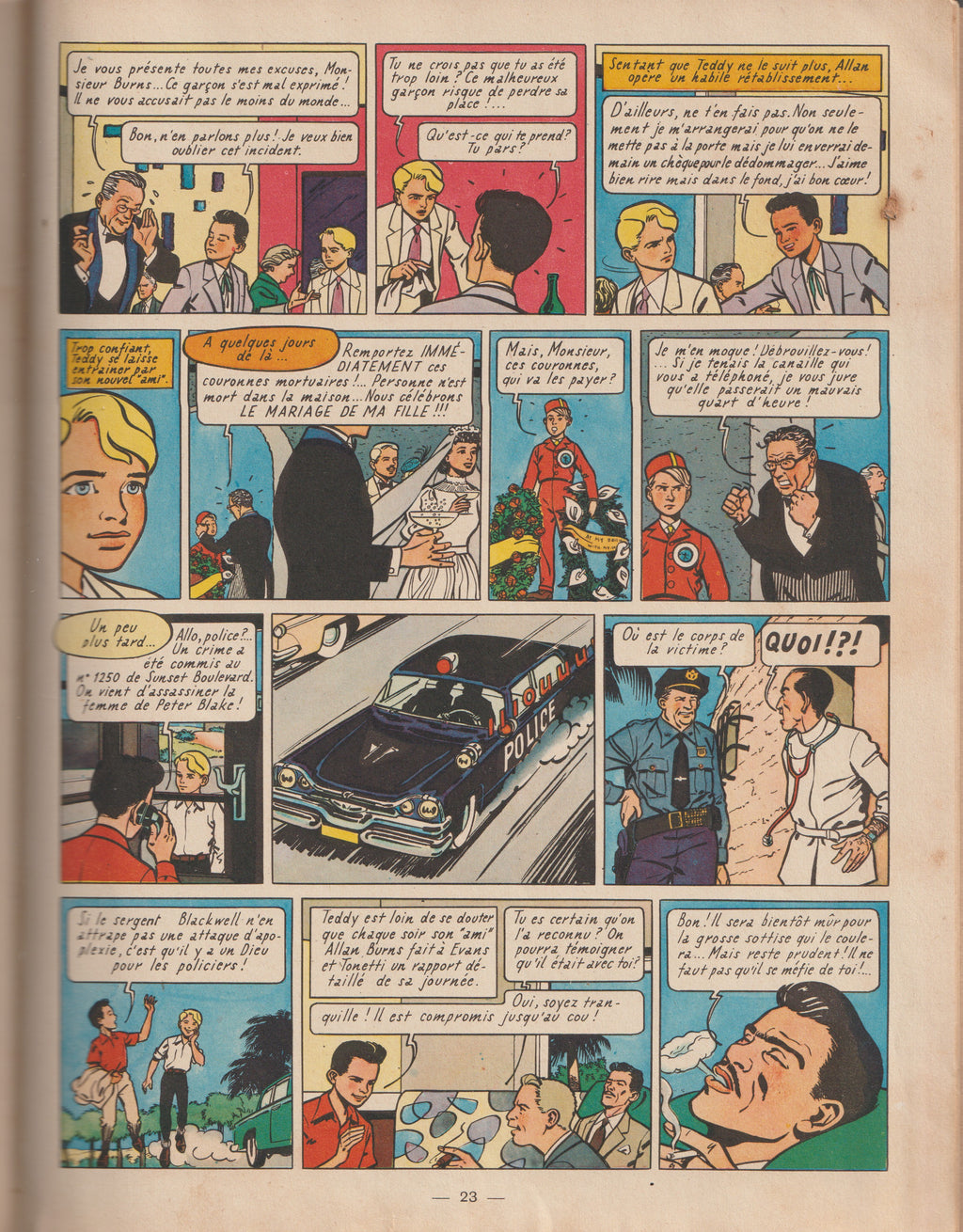 Bd - Les aventures de Pom et Teddy - Alerte à Hollywood -  Craenhals - EO - 1961- TBE/EM - Lombard