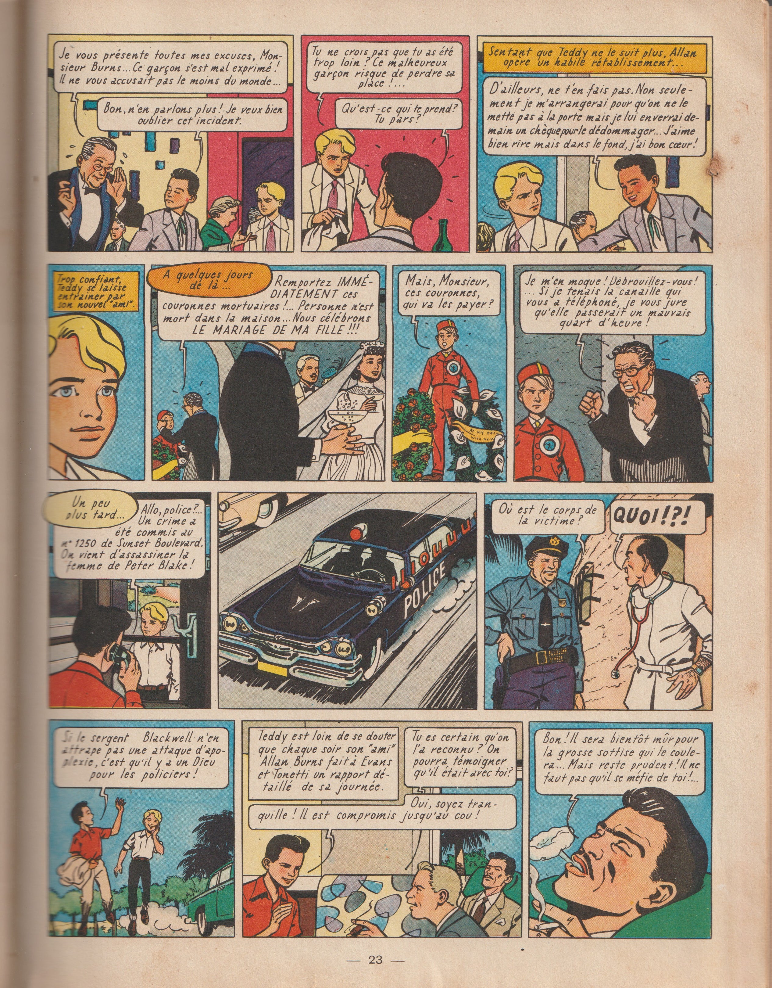 Bd - Les aventures de Pom et Teddy - Alerte à Hollywood -  Craenhals - EO - 1961- TBE/EM - Lombard