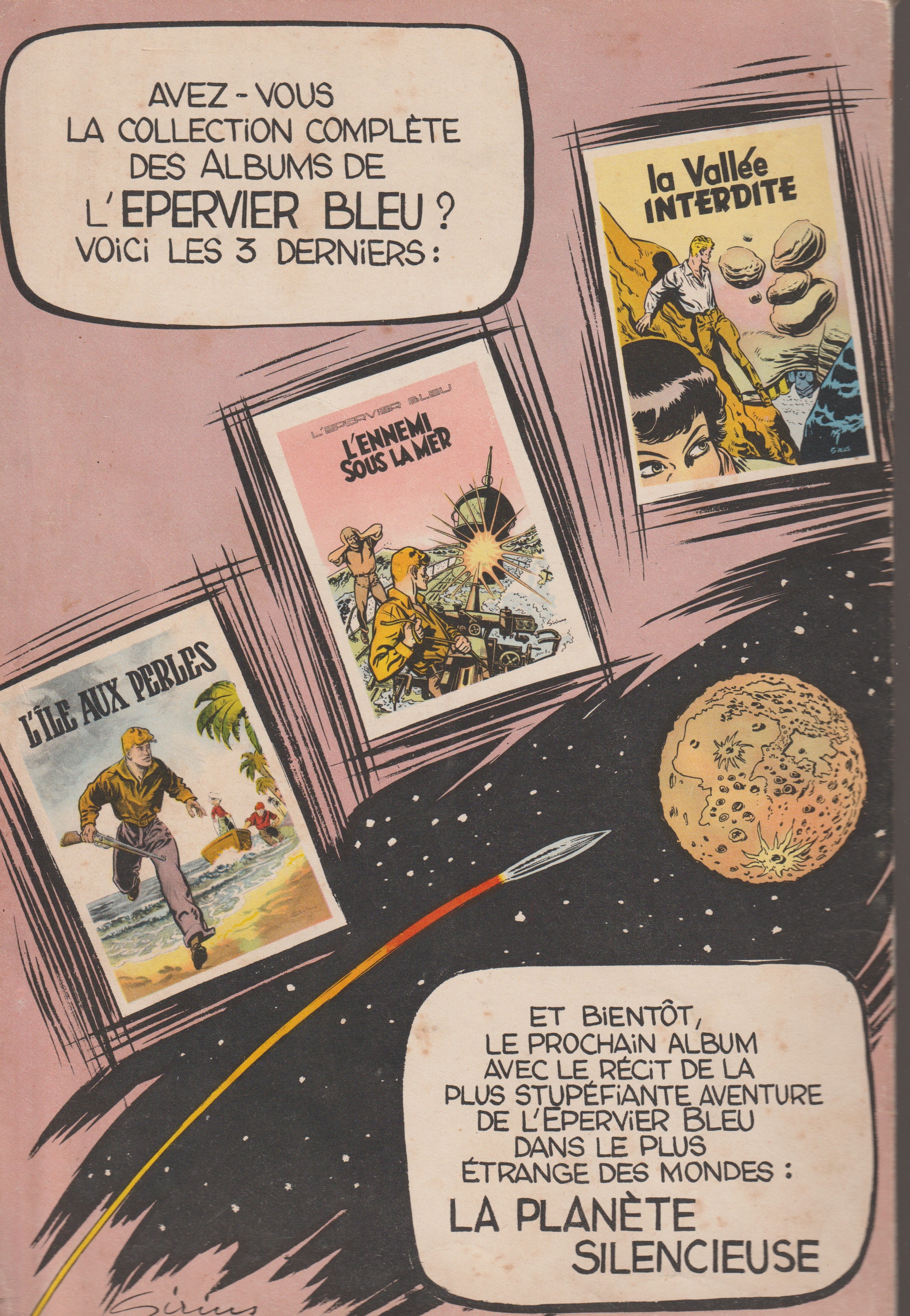 Bd - L'épervier bleu - Point Zero - Tome 7 - Sirius - EO - 1954 - TBE - Dupuis