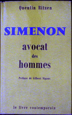 Livre - Georges Simenon - Ritzen Quentin -  Simenon avocat des hommes - EO - 1961 - BE - Livre contemporain