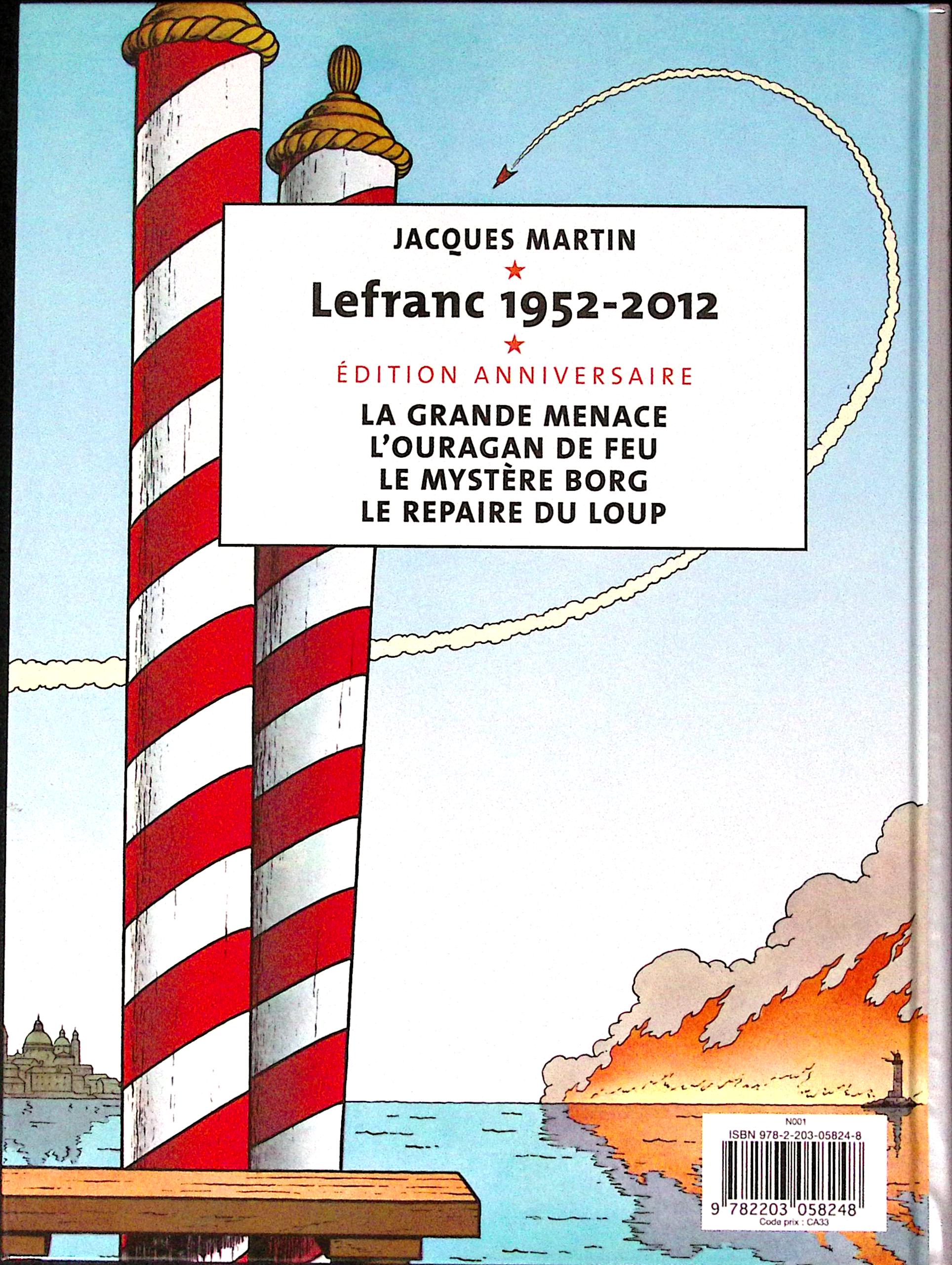 Bd - Lefranc- L' Ouragan de feu - Jacques Martin - EO - 2012 - TTBE - Casterman