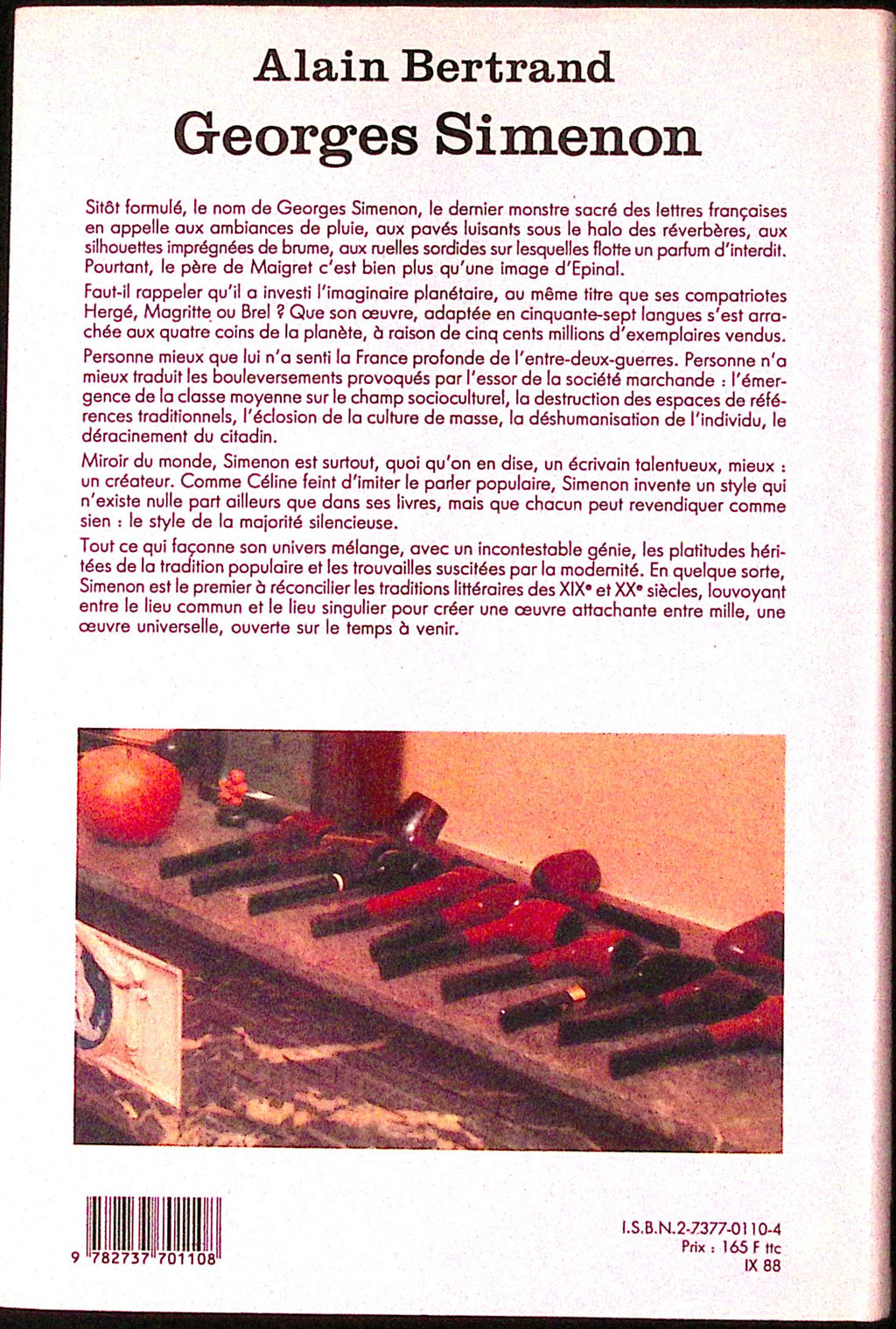 Livre - Georges Simenon - Alain Bertrand/Claude Menguy - Georges simenon - EO - 1988 - TTBE - La Manufacture