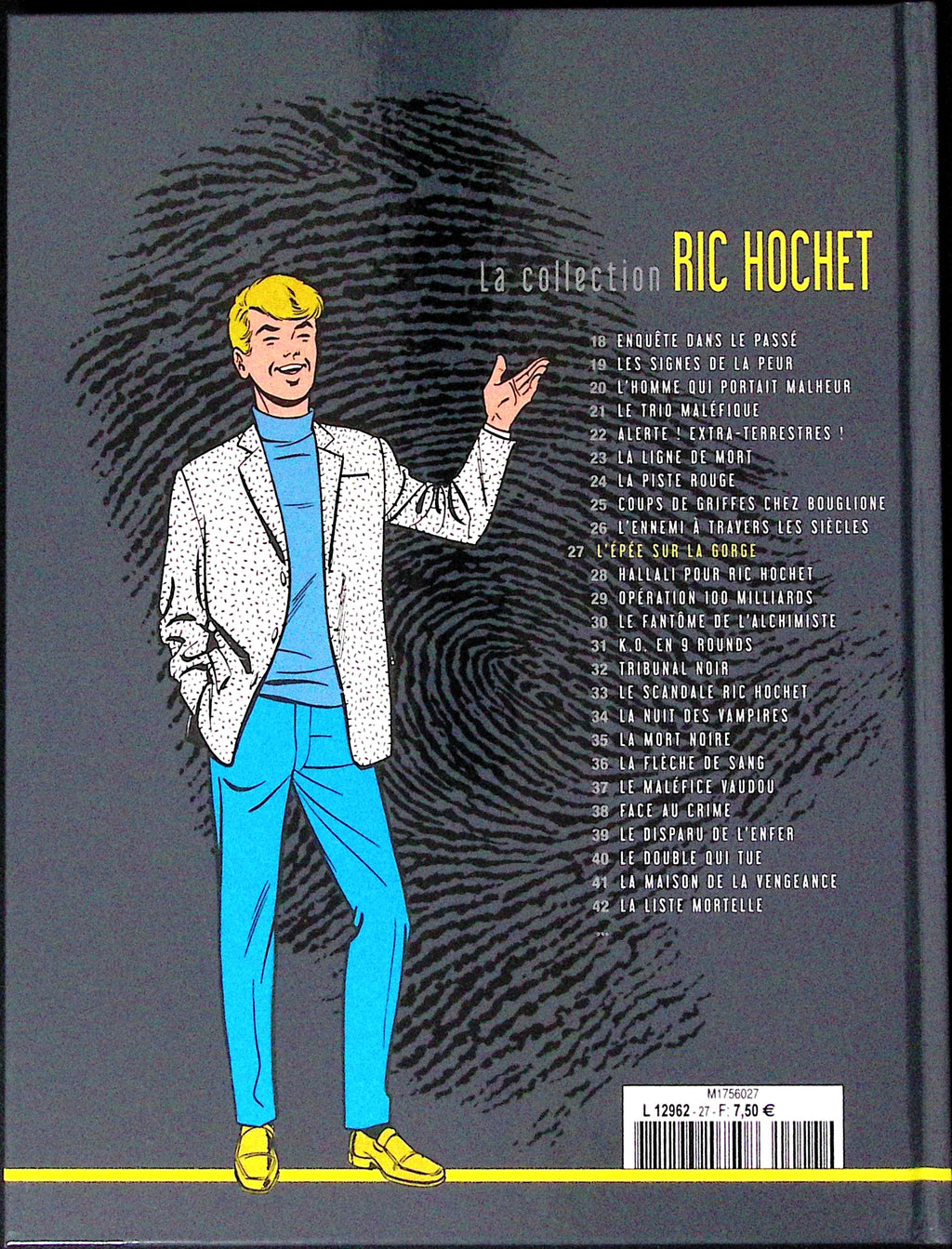 BD - Ric Hochet - La collection Ric Hochet - L'épée sur la gorge - Tome 27 - EO - 2012 - TTBE - Hachette