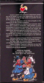 Livre - Georges Simenon - Jean-Denys Boussart et François Walthery -  Itinéraire Simenon : Promenade dans le Liège de Simenon suivi de L'Itinéraire Simenon en photo - EO - 1994 - TBE - Noir dessin