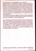 Livre - Georges Simenon - Henri Charles Tauxe - Georges Simenon. De l'Humain au Vide - EO - 1983 - TTBE - Buchet/Chastel