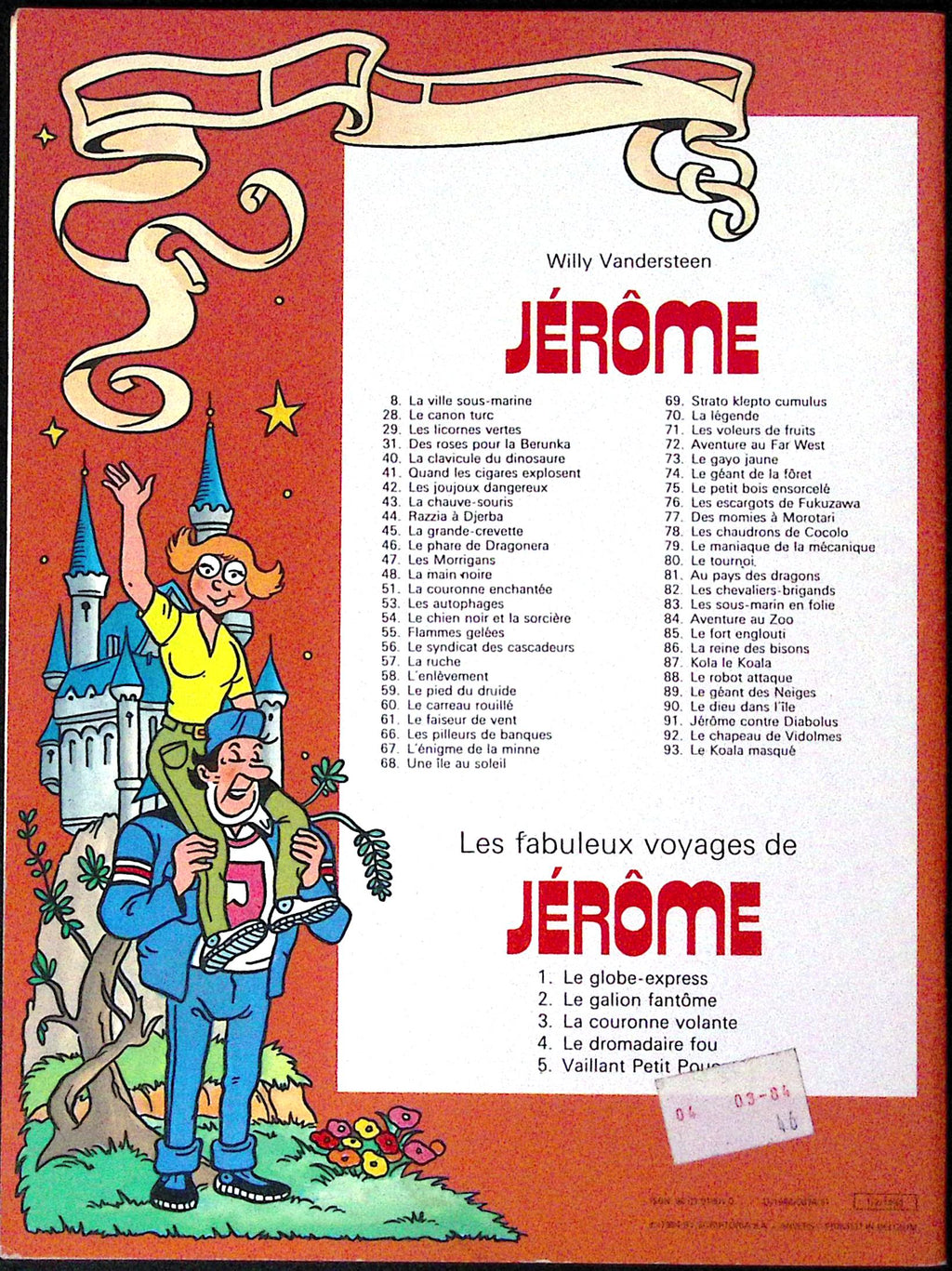 BD - Jérôme -  Vaillant petit poucet - Tome 5 - EO - 1984 - TTBE - Standaard Uitgeverij