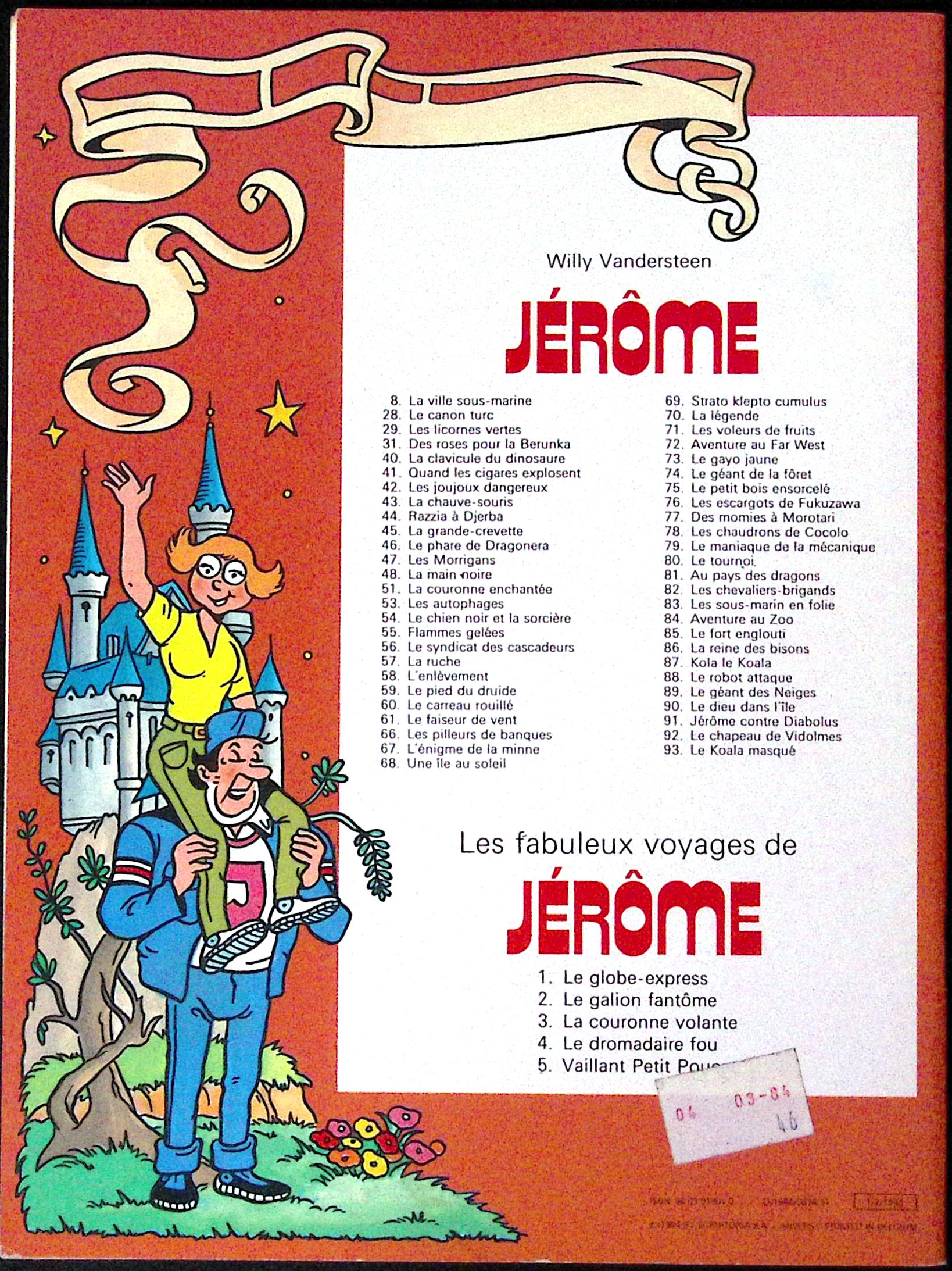 BD - Jérôme -  Vaillant petit poucet - Tome 5 - EO - 1984 - TTBE - Standaard Uitgeverij