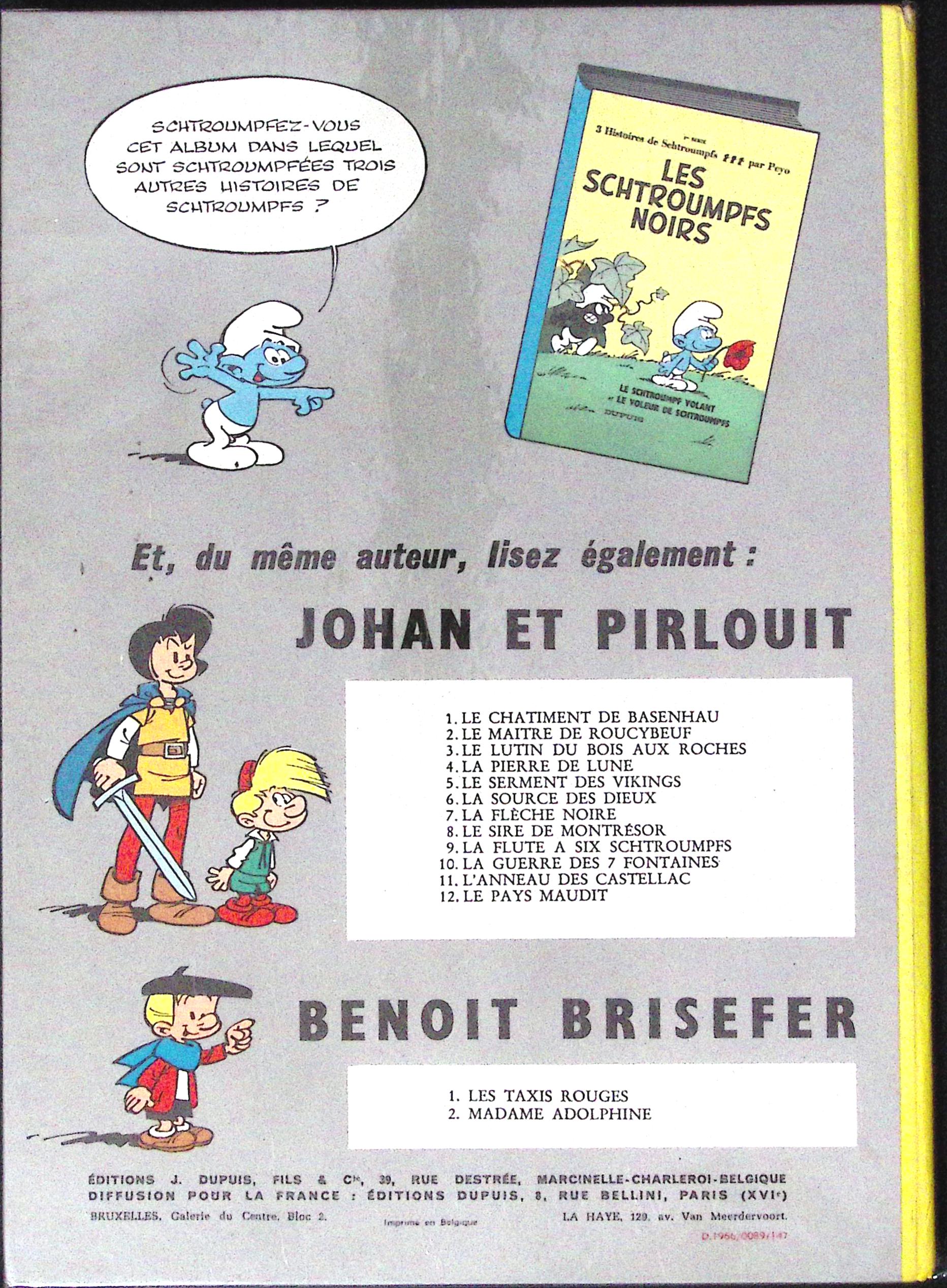 BD - Benoit brisefer -  Les Taxis Rouges - Tome 1 - RE - 1966 - TTBE - Dupuis