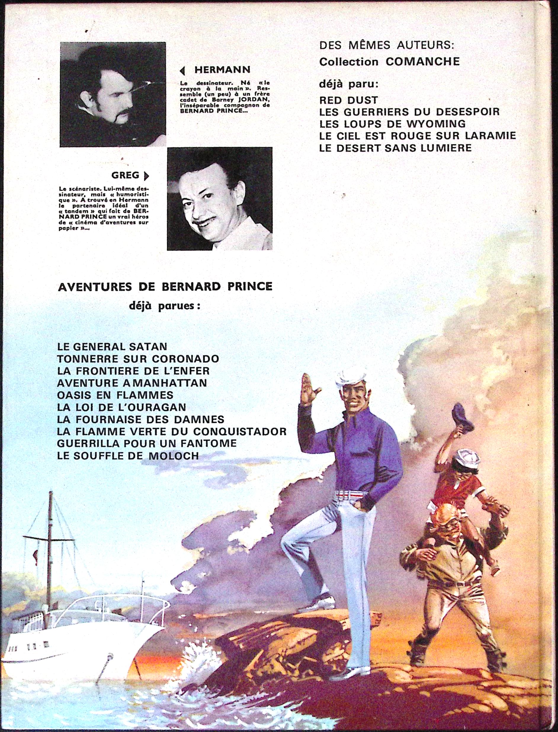 BD - Bernard Prince - Le souffle de Moloch - EO - 1976 - TTBE - Dargaud