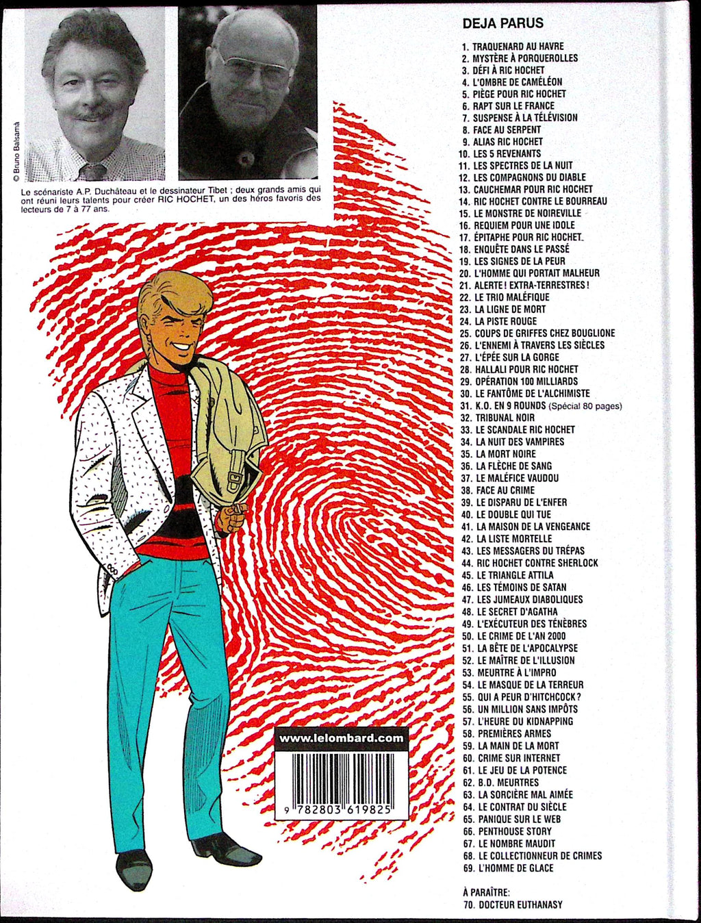 BD - Ric Hochet - L'homme De Glace - Tome 69 - EO - 2004 - TTBE - Le Lombard
