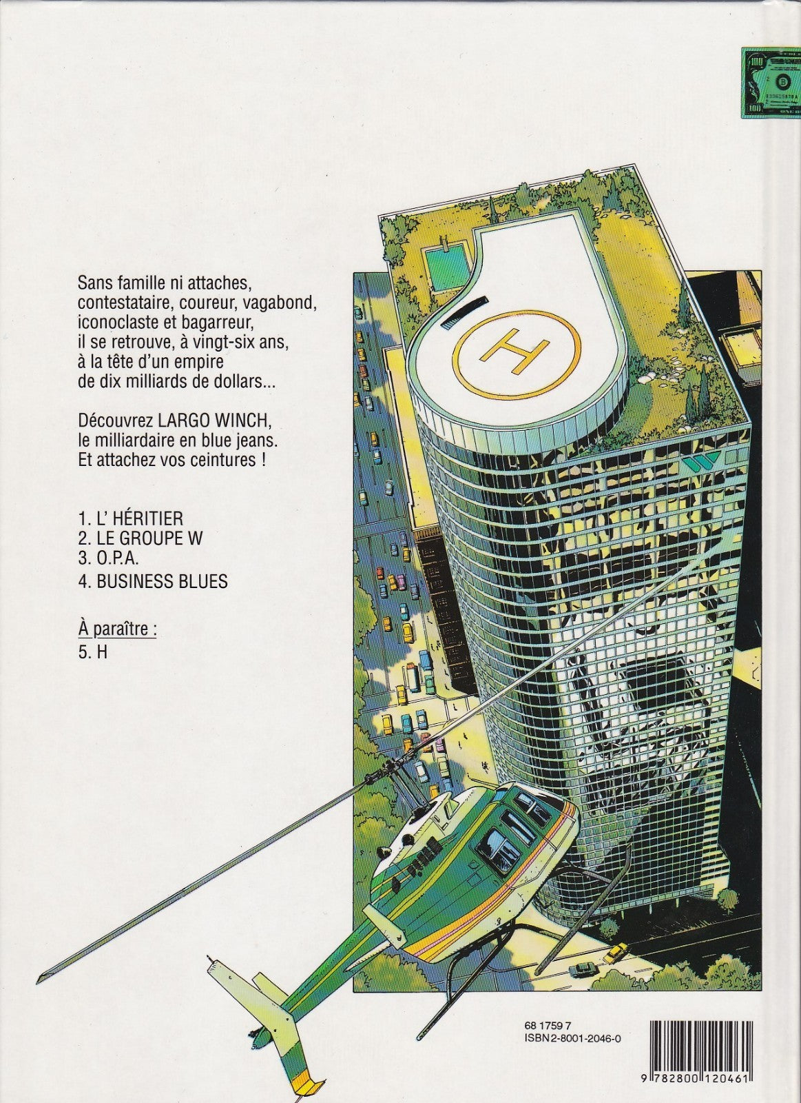 BD  Largo Winch - N°4 -  Business Blues  - E.O - 1993 - TBE - Francq