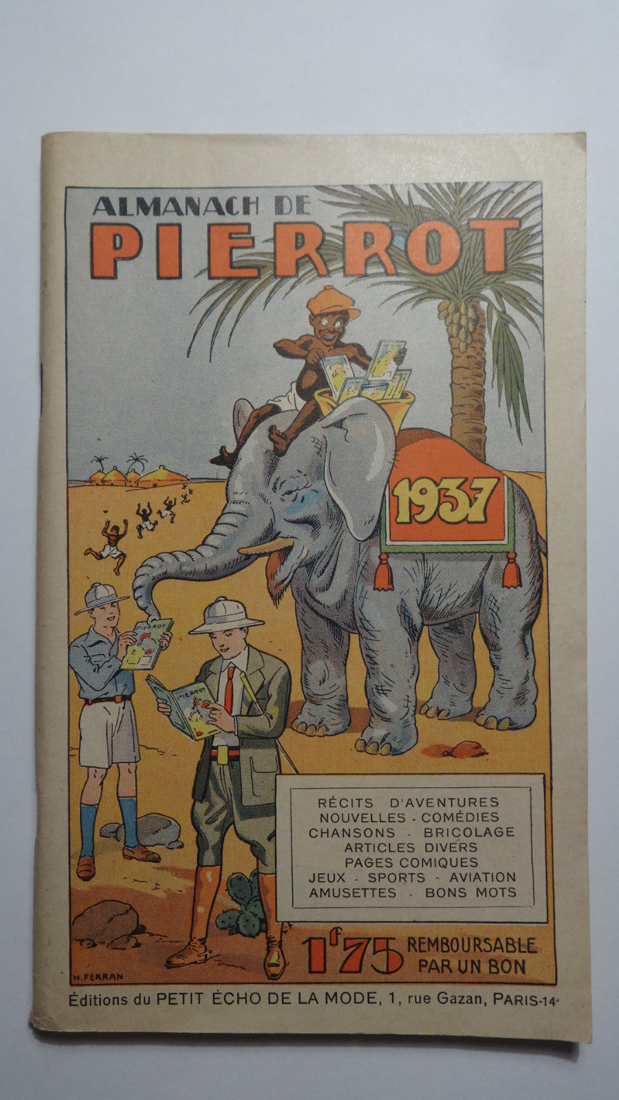 BD  Almanach de Pierrot - Tome 10 -EO-1937 - TTBE - Collectif