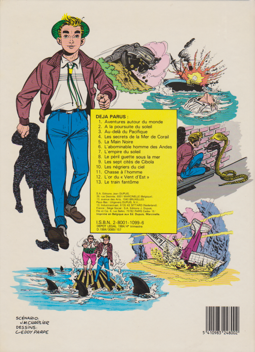 BD  Marc Dacier - N°4 - Les secrets de la mer de corail - RE 1er C - 1984 - TBE - Eddy Paape