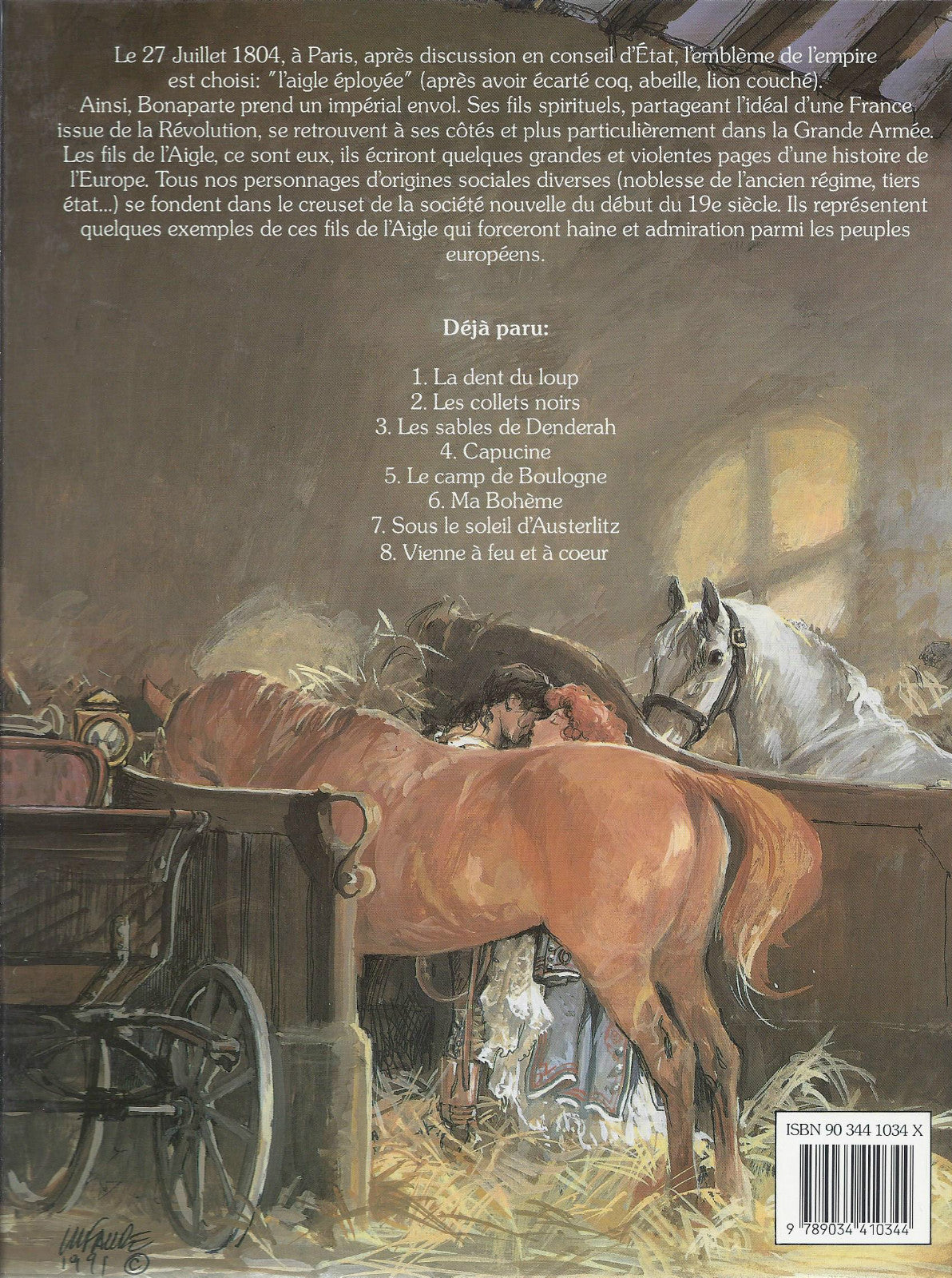 BD  Les fils de l'aigle 8 - Vienne à feu et à coeur- E.O. 1994  -TTBE - Faure