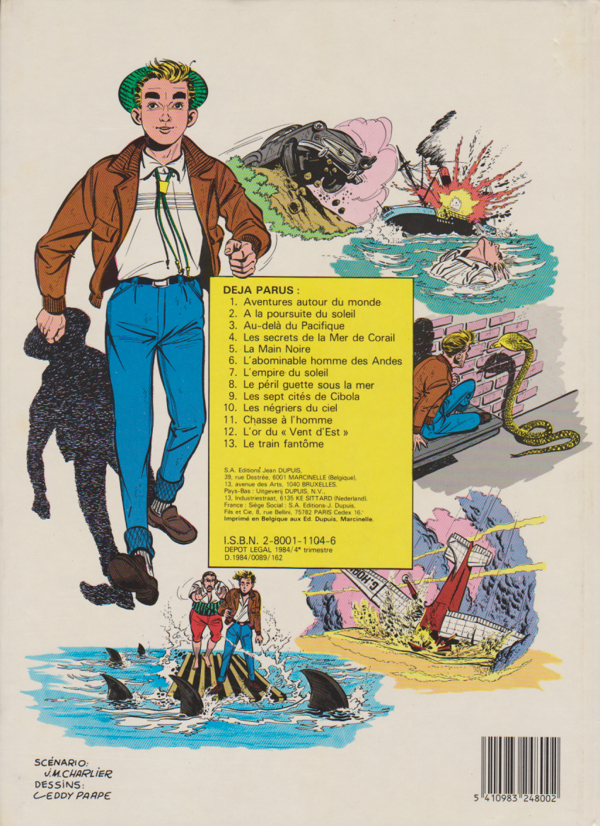 BD  Marc Dacier - N°10 - Les negriens du ciel - RE 1er C -1984- TBE - Eddy Paape