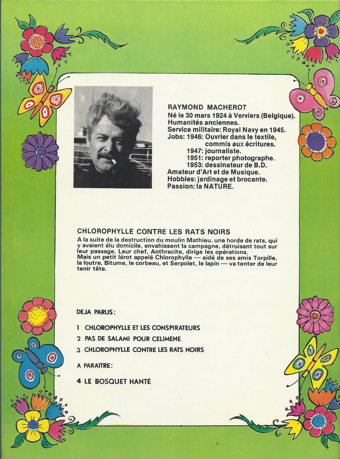 Chlorophyll - Against the Black Rats - HC (CV) - 1979 - VG - Macherot