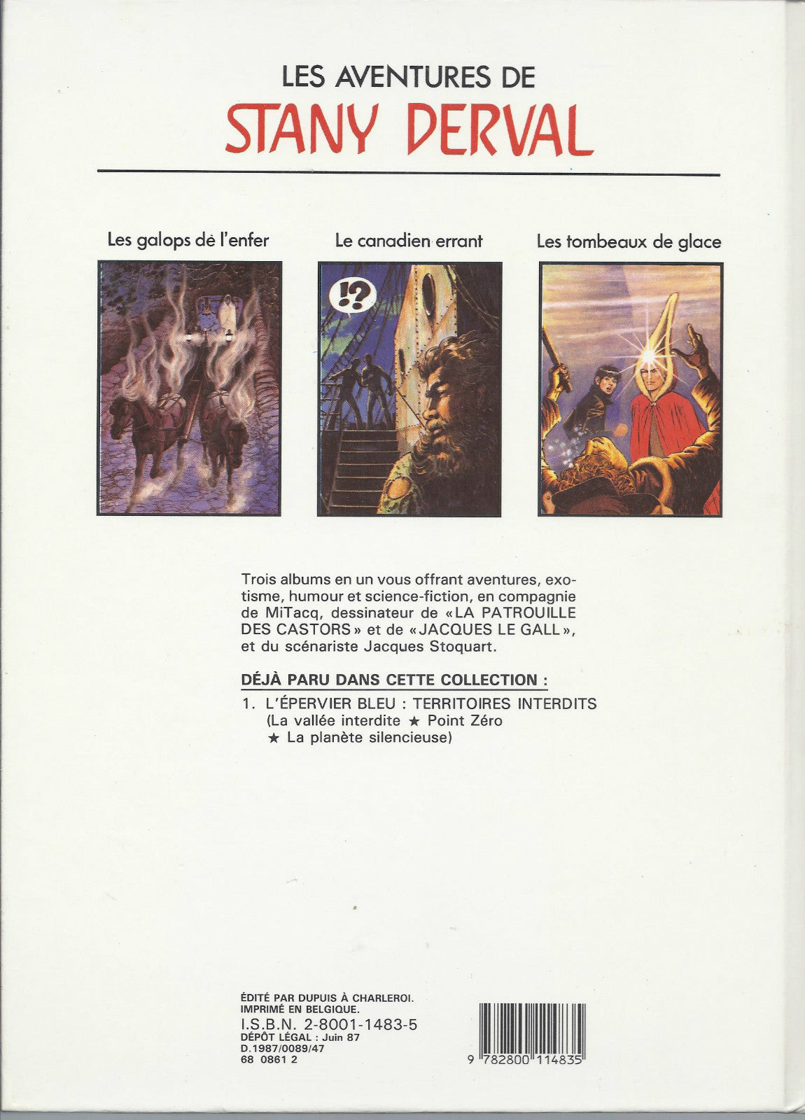BD Stany Derval - aventure à la une - intégrale - EO -1987 -TBE- Mitacq