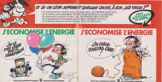 Autocollant j'économise l'énergie.- 1981- BE- Franquin