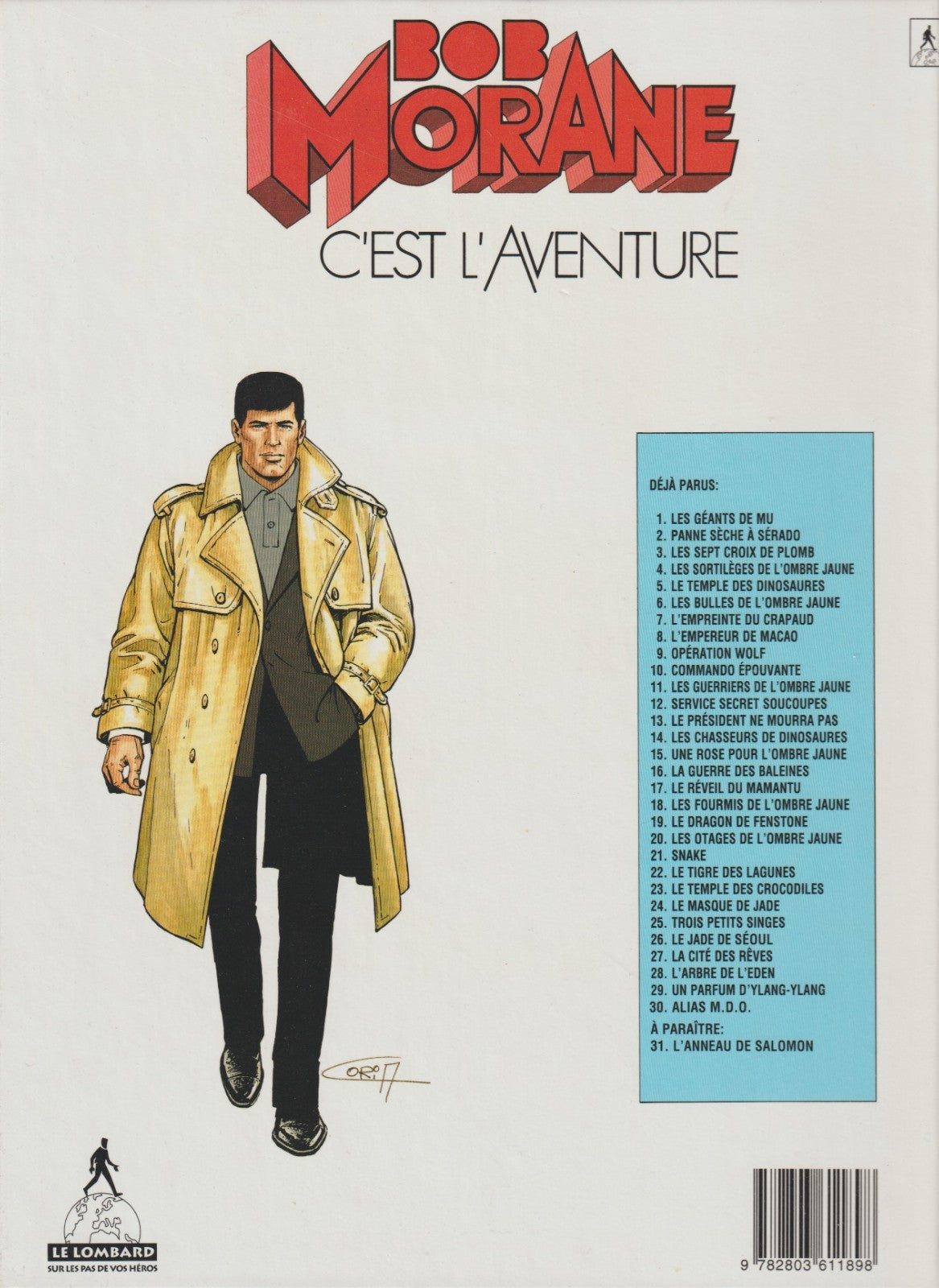 BD Bob Morane N°30 -  Alias M.D.O - E.O. 1996-TTBE-Coria