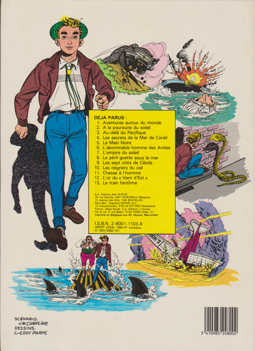 BD  Marc Dacier - N°8- Le péril guette sous la mer - RE 1er C -1984- TBE - Eddy Paape