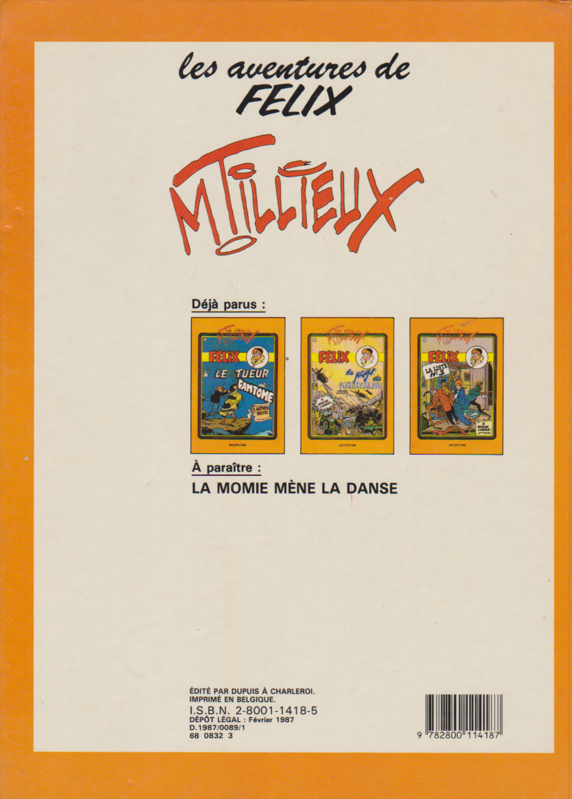 BD Félix - La liste N°3  - N°7- EO- cartonnée- 1987 -BE- Tillieux