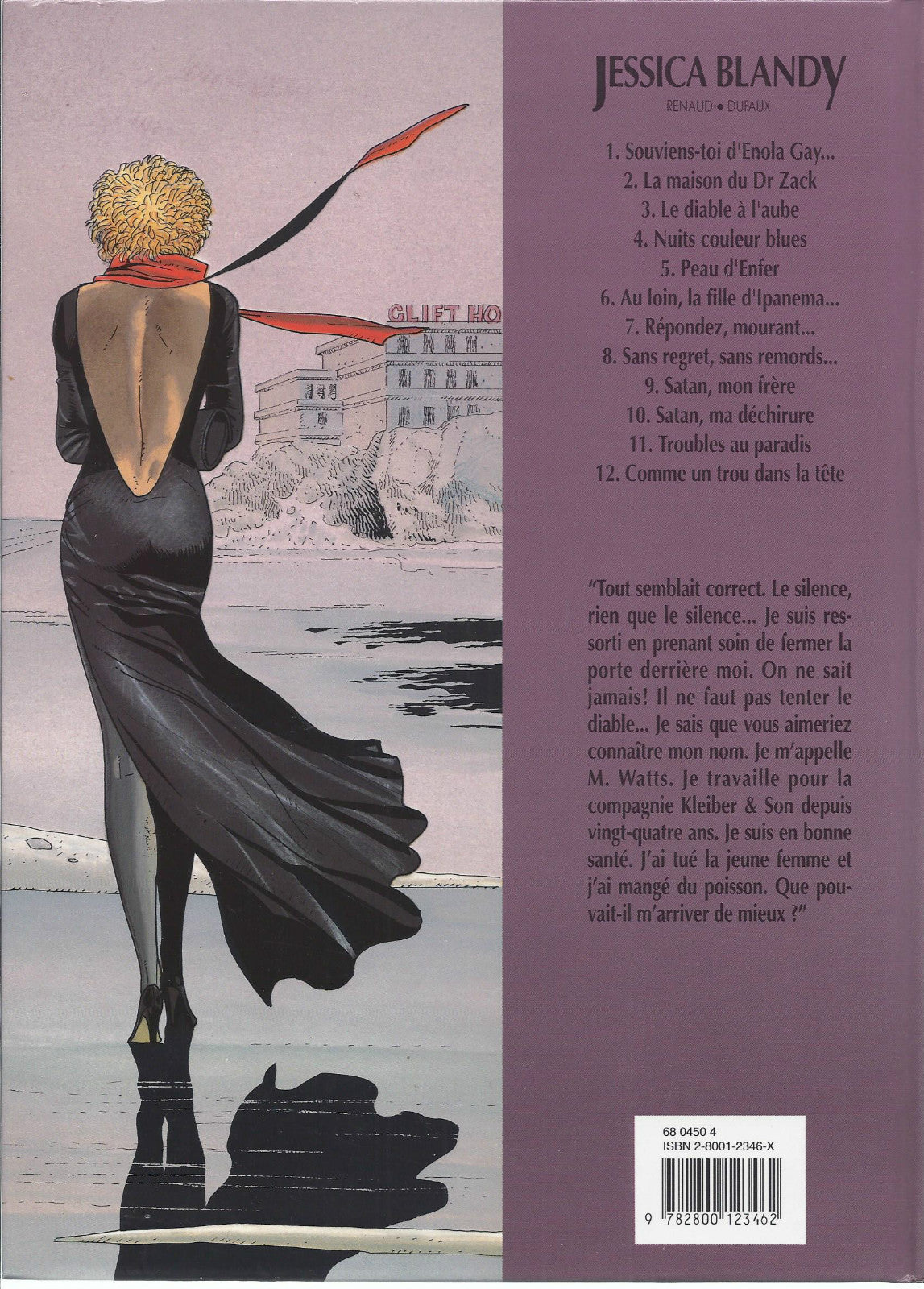 BD  Jessica Blandy - N°12 - Comme un trou dans la tête - E.O.1996 -TBE - Renaud