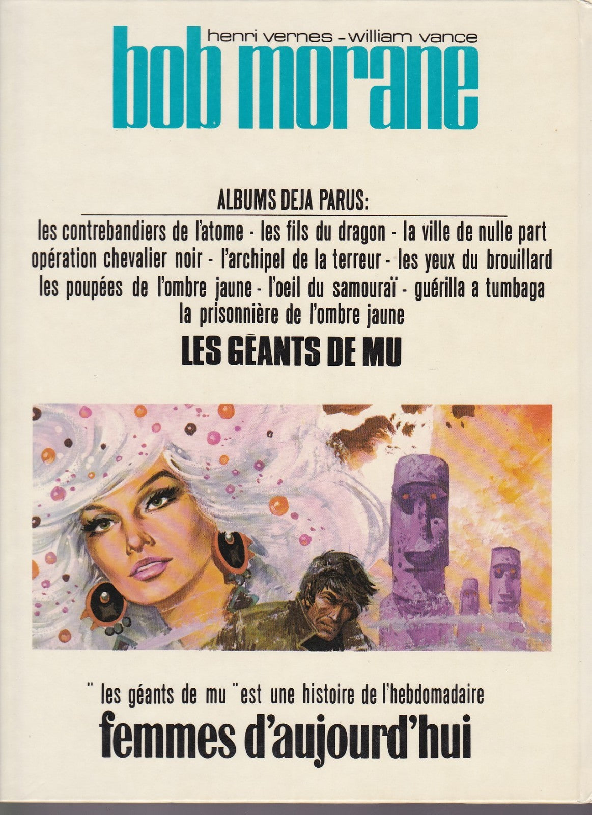 BD Bob Morane N° 20 - Les géants de Mû  - E.O. 1979 - BE  - Vance