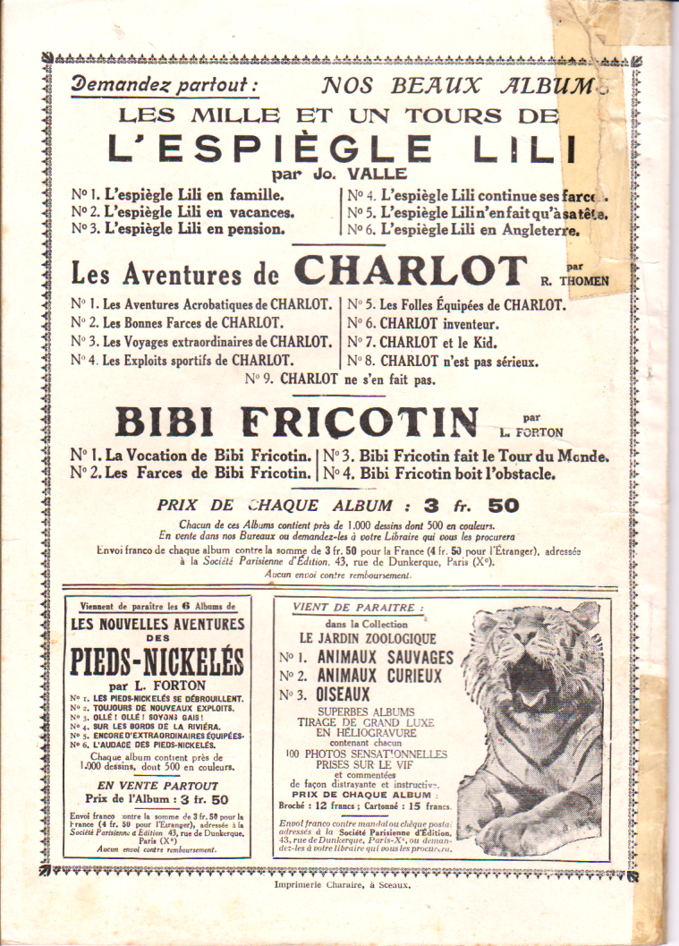 BD  L'espiègle Lili - Lili en pension -N°3 -RE-1926 -BE-Giffey