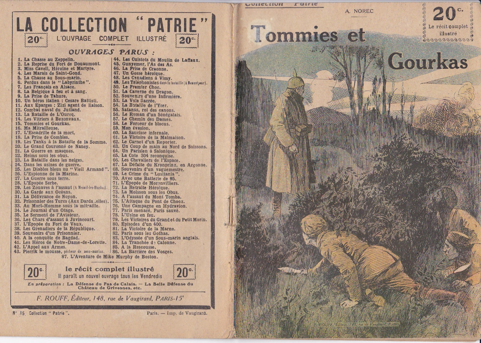Collection Patrie - Tommies and Gurkhas - No. 15-EO - 1917 VGC No return